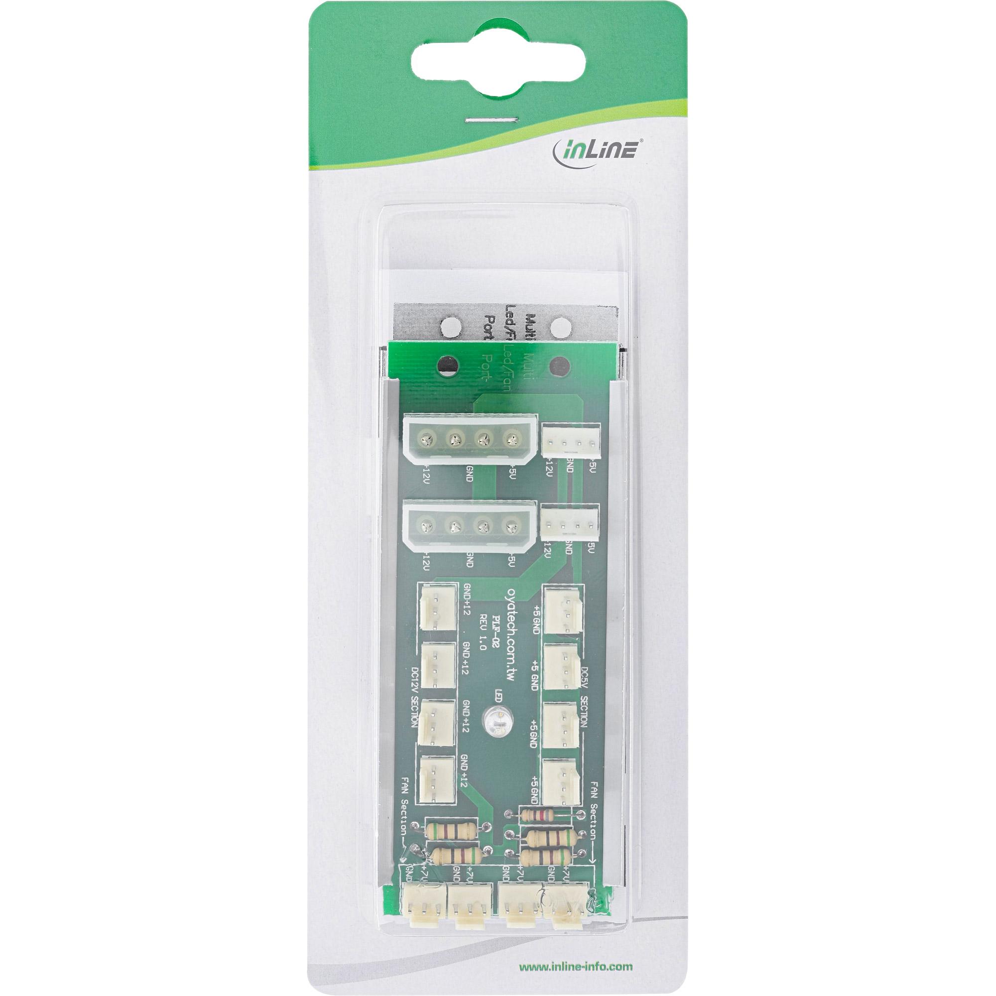Porta multi alimentazione InLine per 12 ventole (33008)