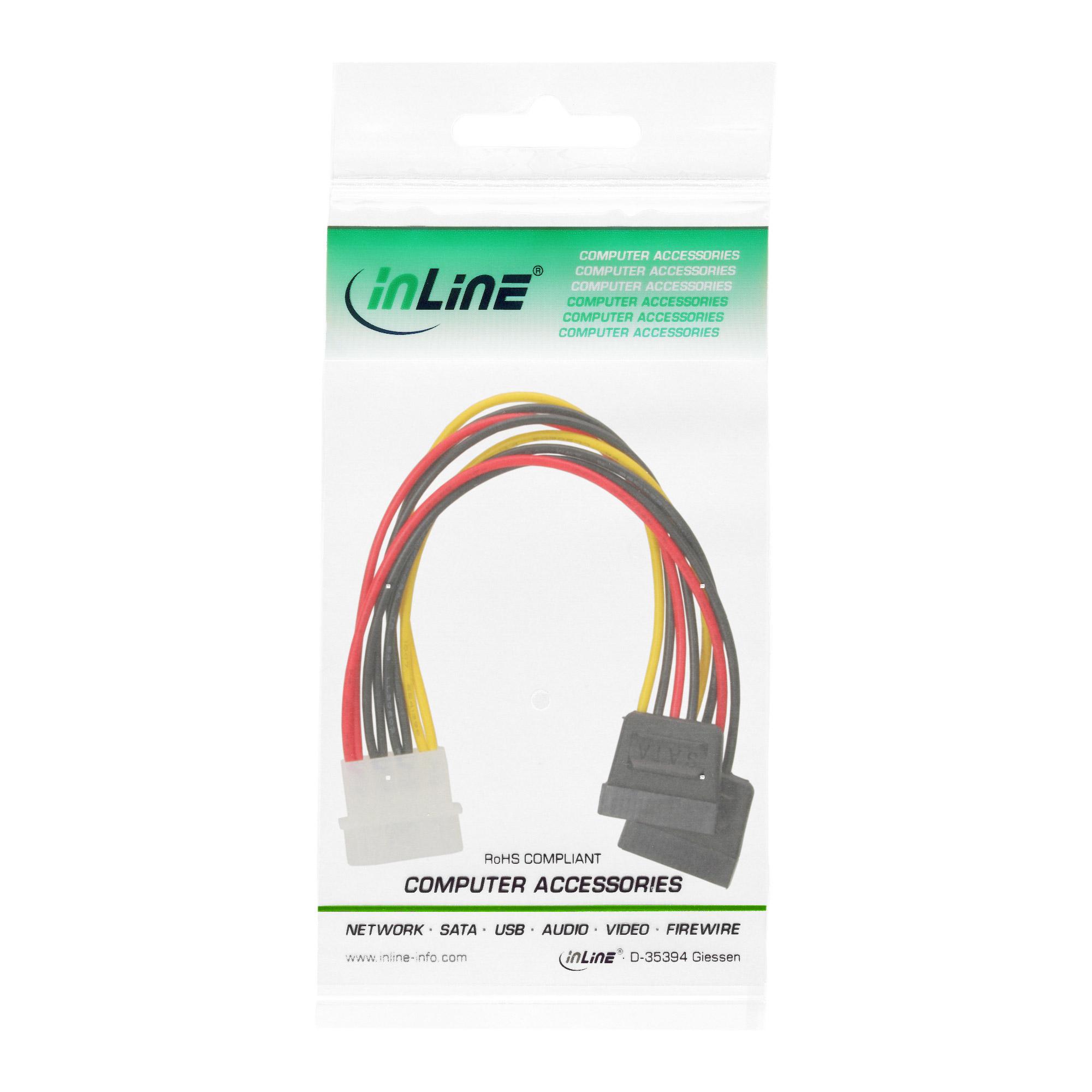 Cavo in linea Molex Strom Y su corrente 2x SATA-015m (29672)