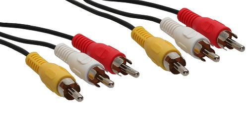 InLine 89988 cavo video composito 5 m 3 x RCA Nero