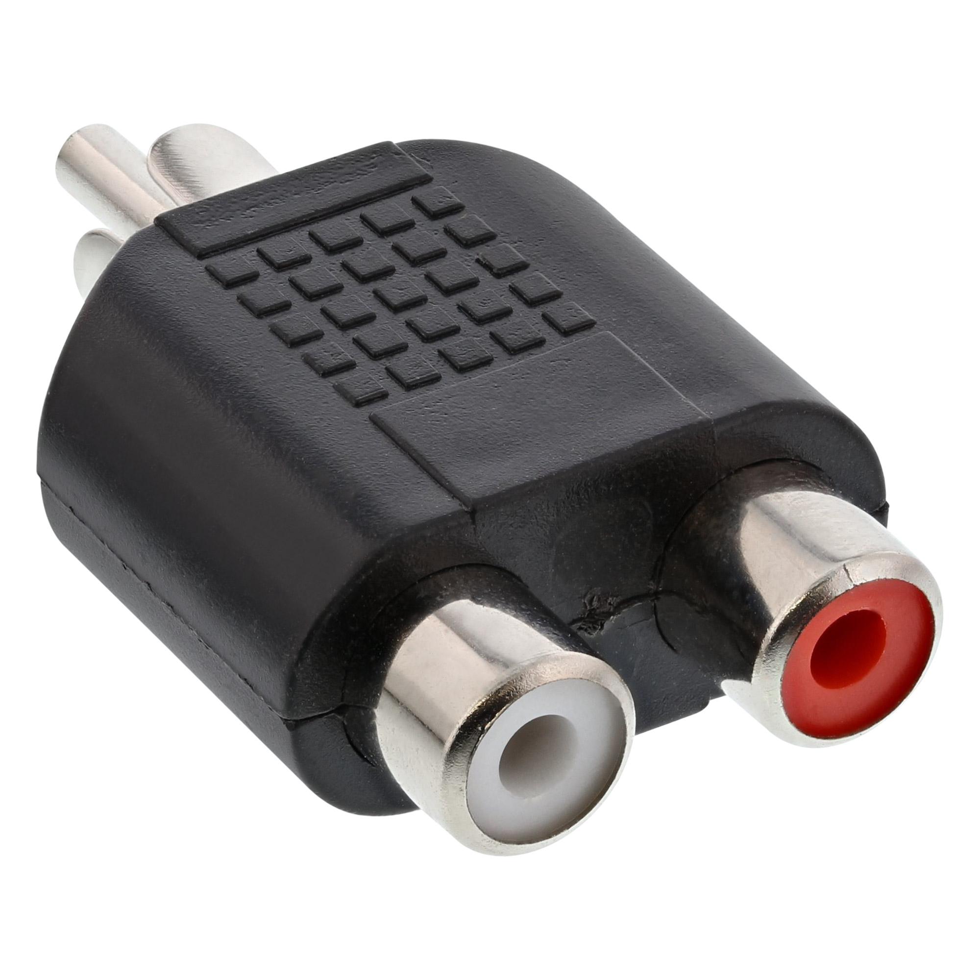 Adattatore audio InLineÂ®, da Cinch St a 2 prese Cinch (99310)