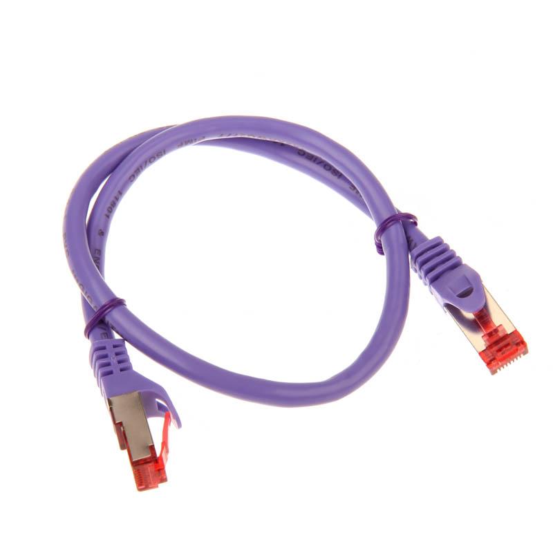 Cavo patch - S-FTP PiMf - Cat.6 - 250 MHz - PVC - rame - viola - 0,5 m