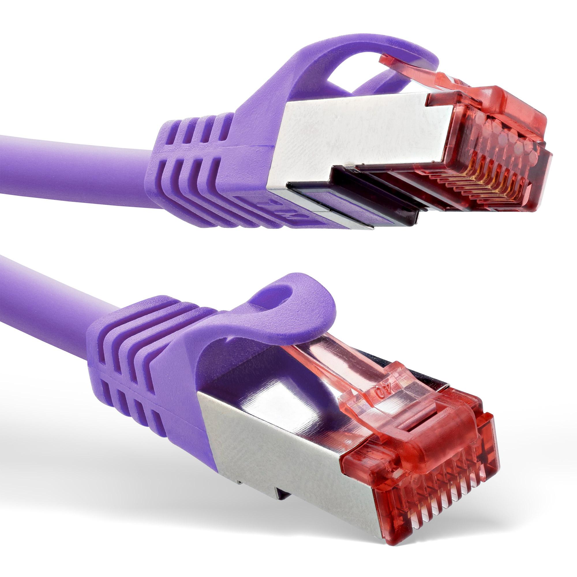 InLine Cavo patch Lan S/FTP (PiMf) Cat.6 250 MHz PVC CU viola 1m