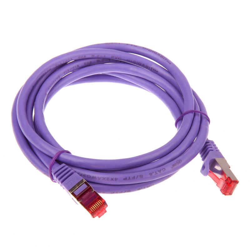 Cavo patch - S-FTP PiMf - Cat.6 - 250 MHz - PVC - rame - viola - 2 m
