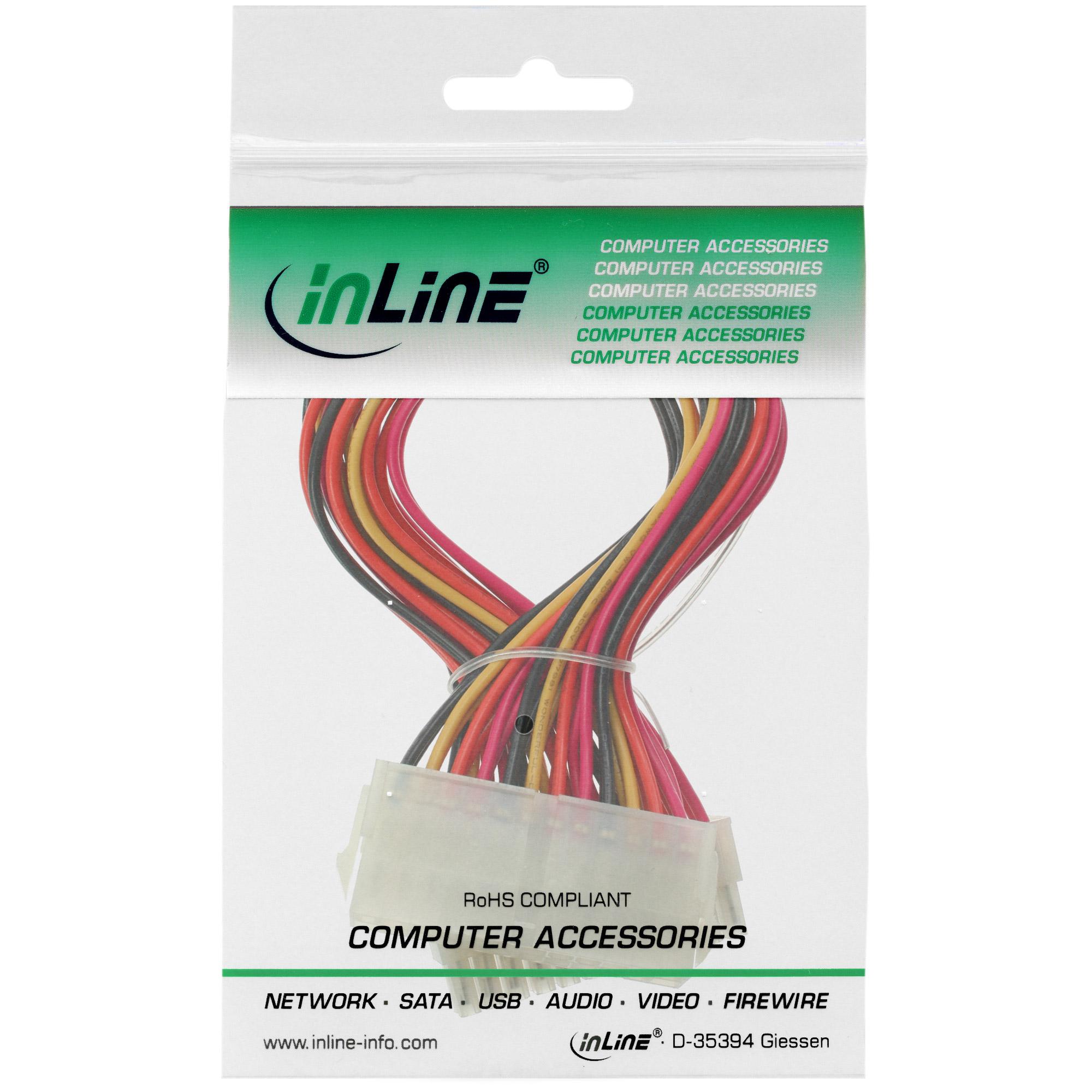 InLine Cavo di alimentazione int. da 24 pin ATX M a 24 pin ATX F 030m