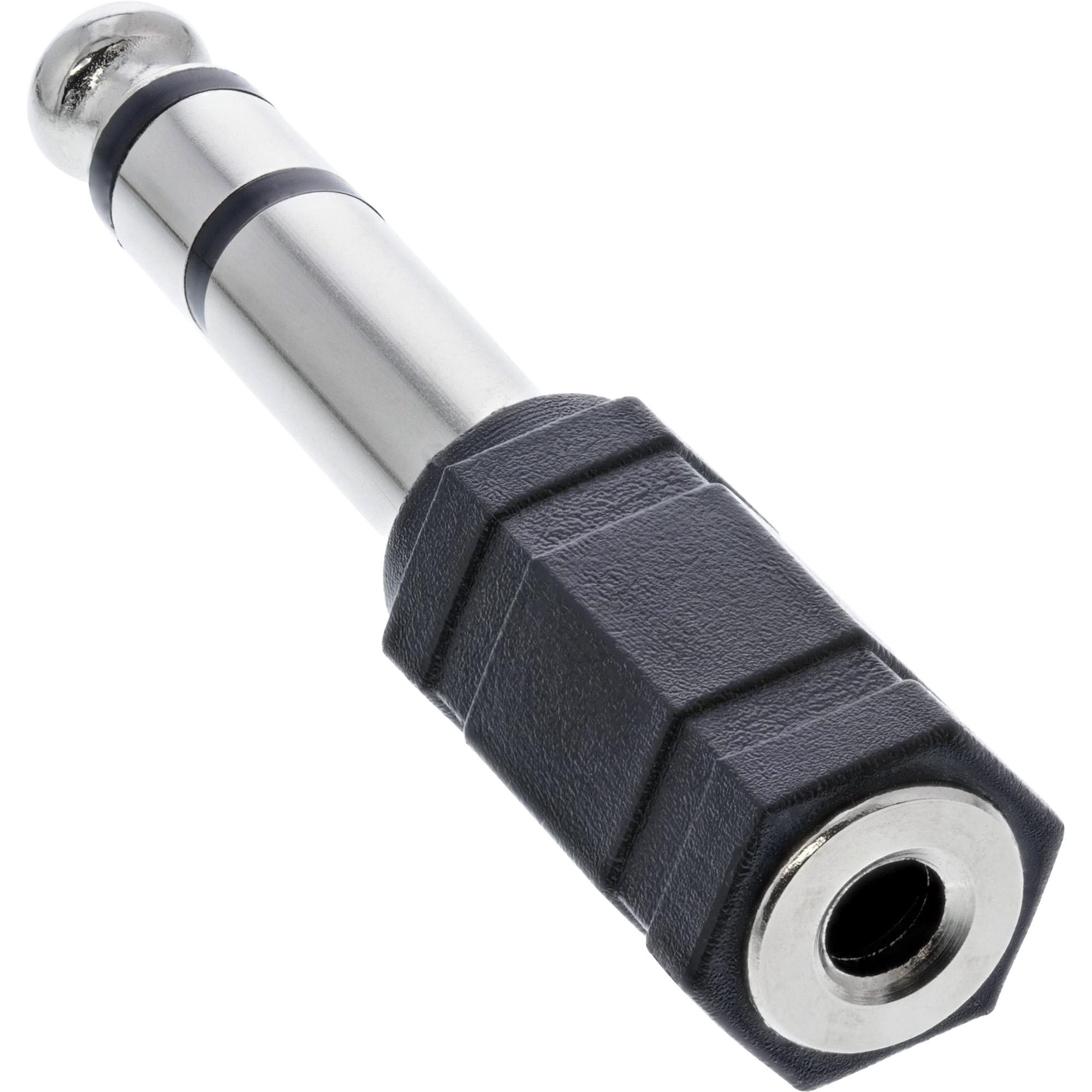 Adattatore audio InLine: spina jack da 6,3 mm su presa jack da 3,5 mm (99305)