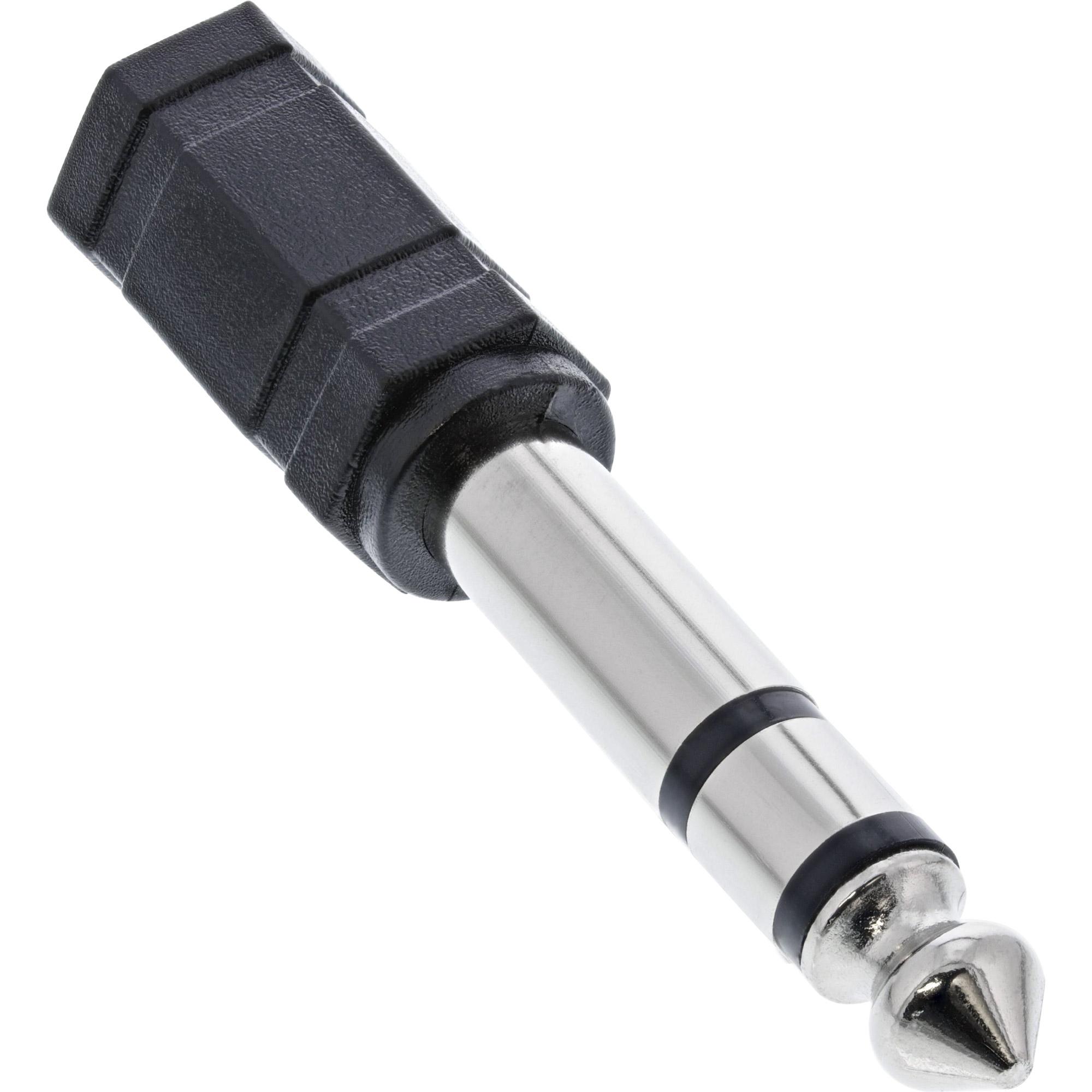 Adattatore audio InLine: spina jack da 6,3 mm su presa jack da 3,5 mm (99305)