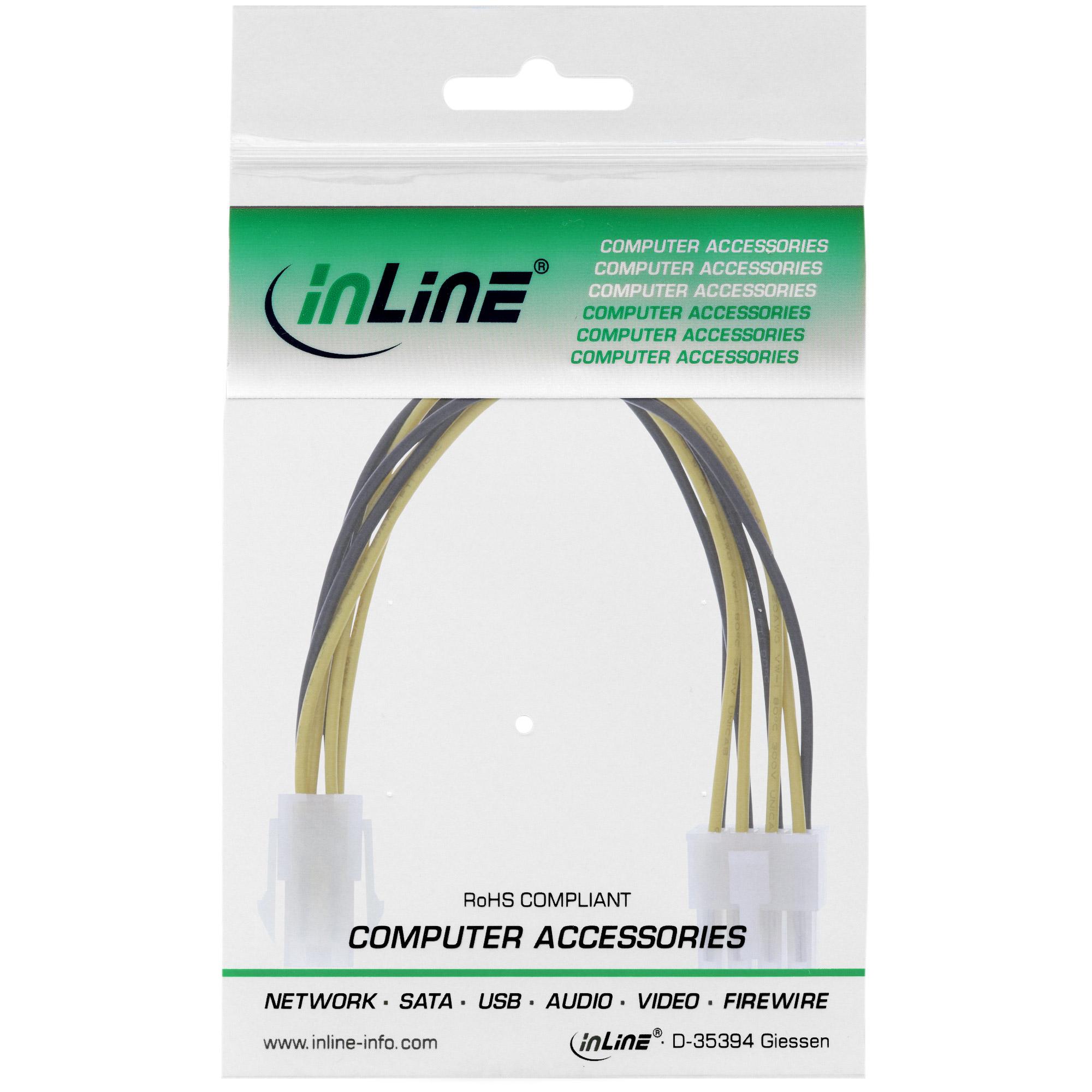 Adattatore di alimentazione in linea da ATX 1.3 a 4 pin a ATX 2.0 a 8 pin (26633)