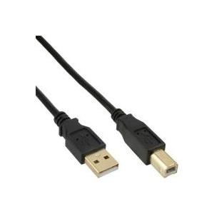 Cavo di collegamento USB InLine A/S-B/S 20 m contatti placcati oro nero (34518S)