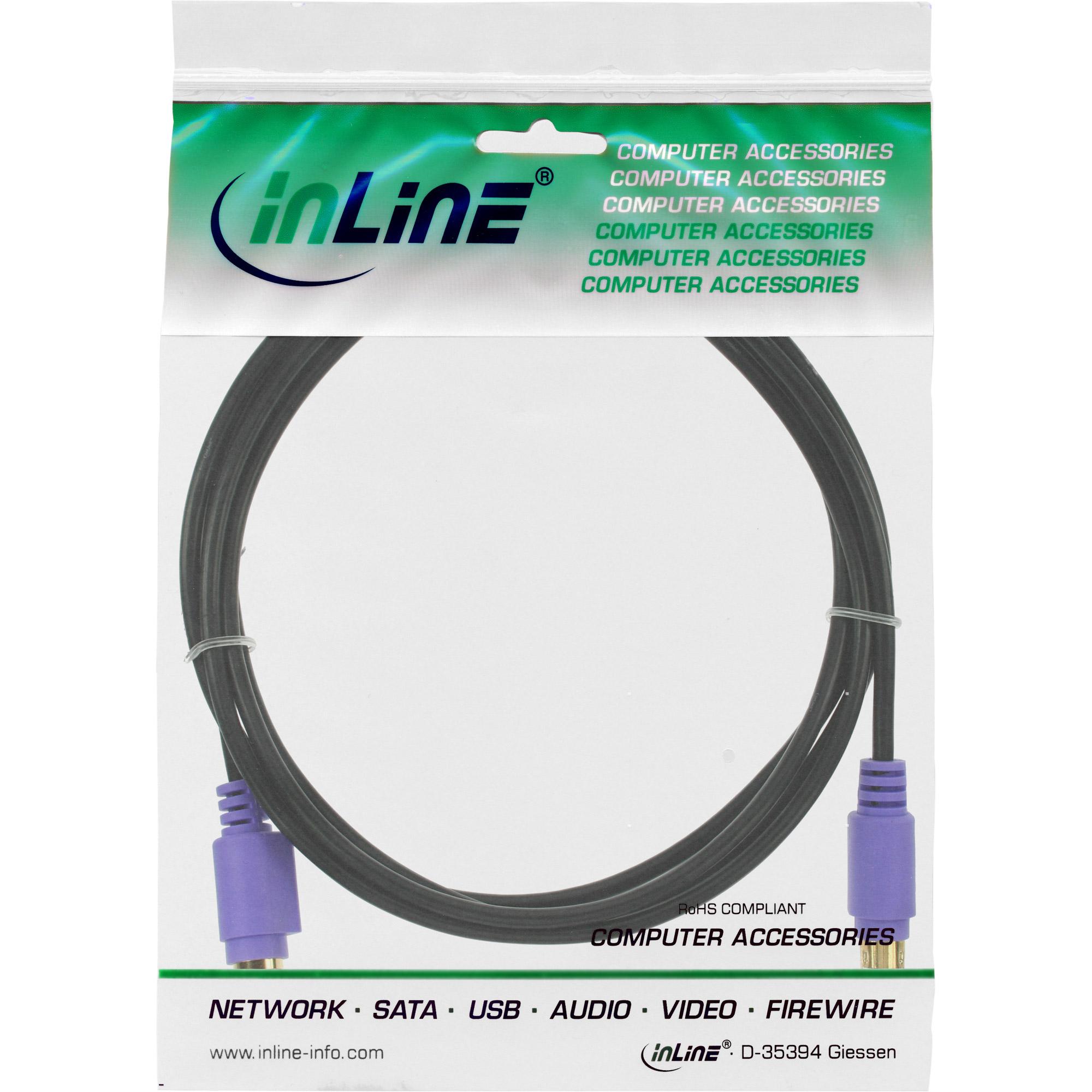 Prolunga PS-2 - maschio - femmina - PC99 - connettori viola - PREMIUM - 2m