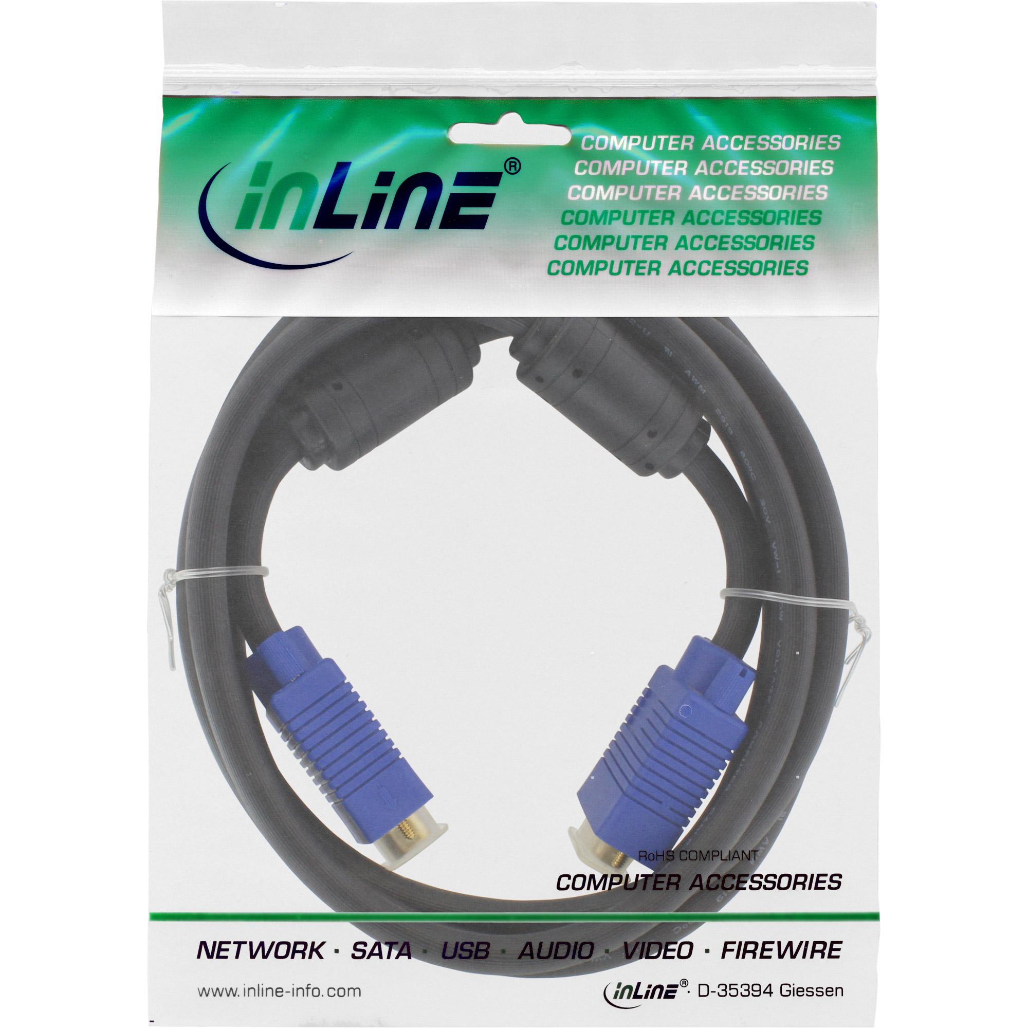 Prolunga S-VGA Premium - spina HD 15 pin - presa - nera - 5 m