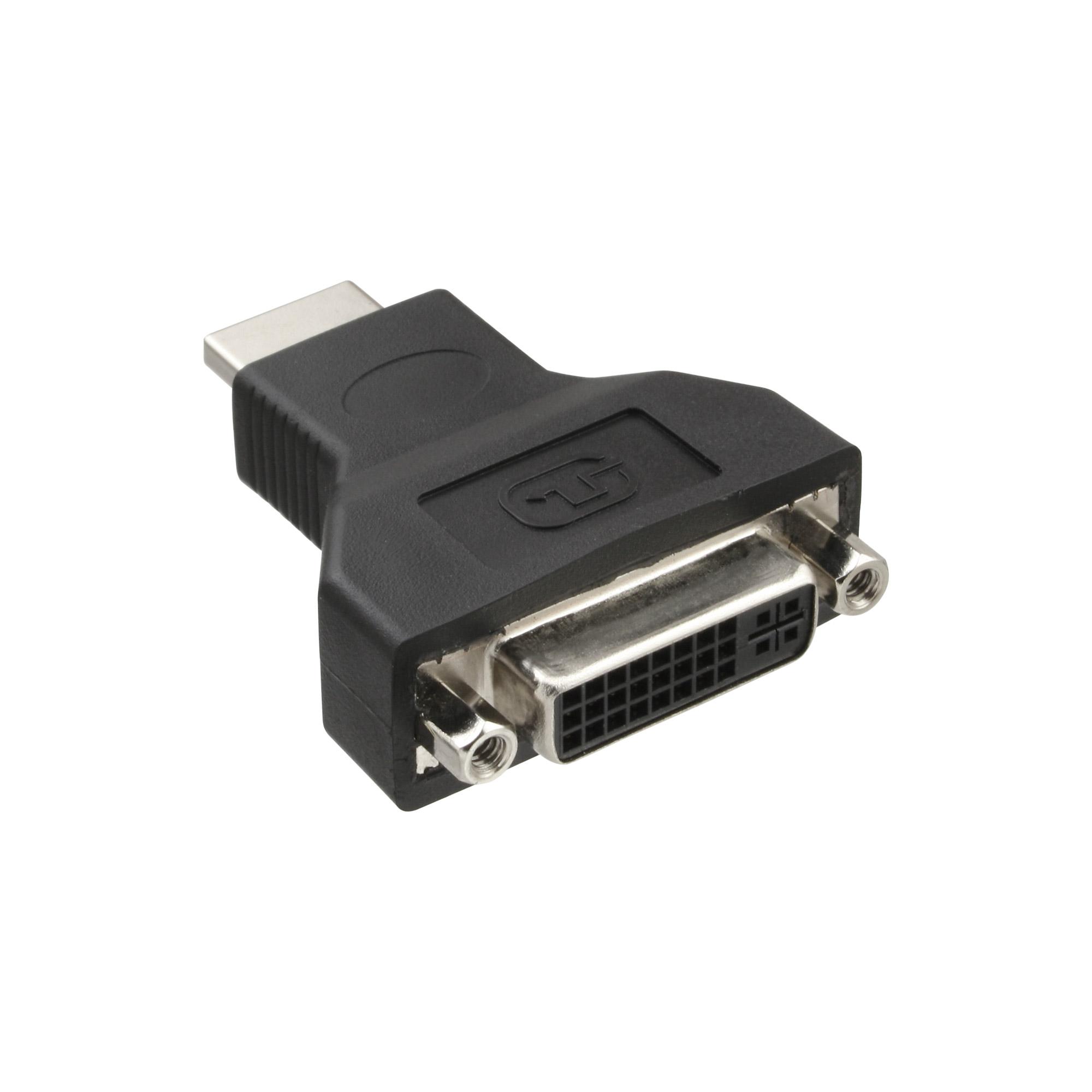 Adattatore HDMI/DVI in linea - HDMI-19 (M) - DVI-D 24+1 (W) (17670)