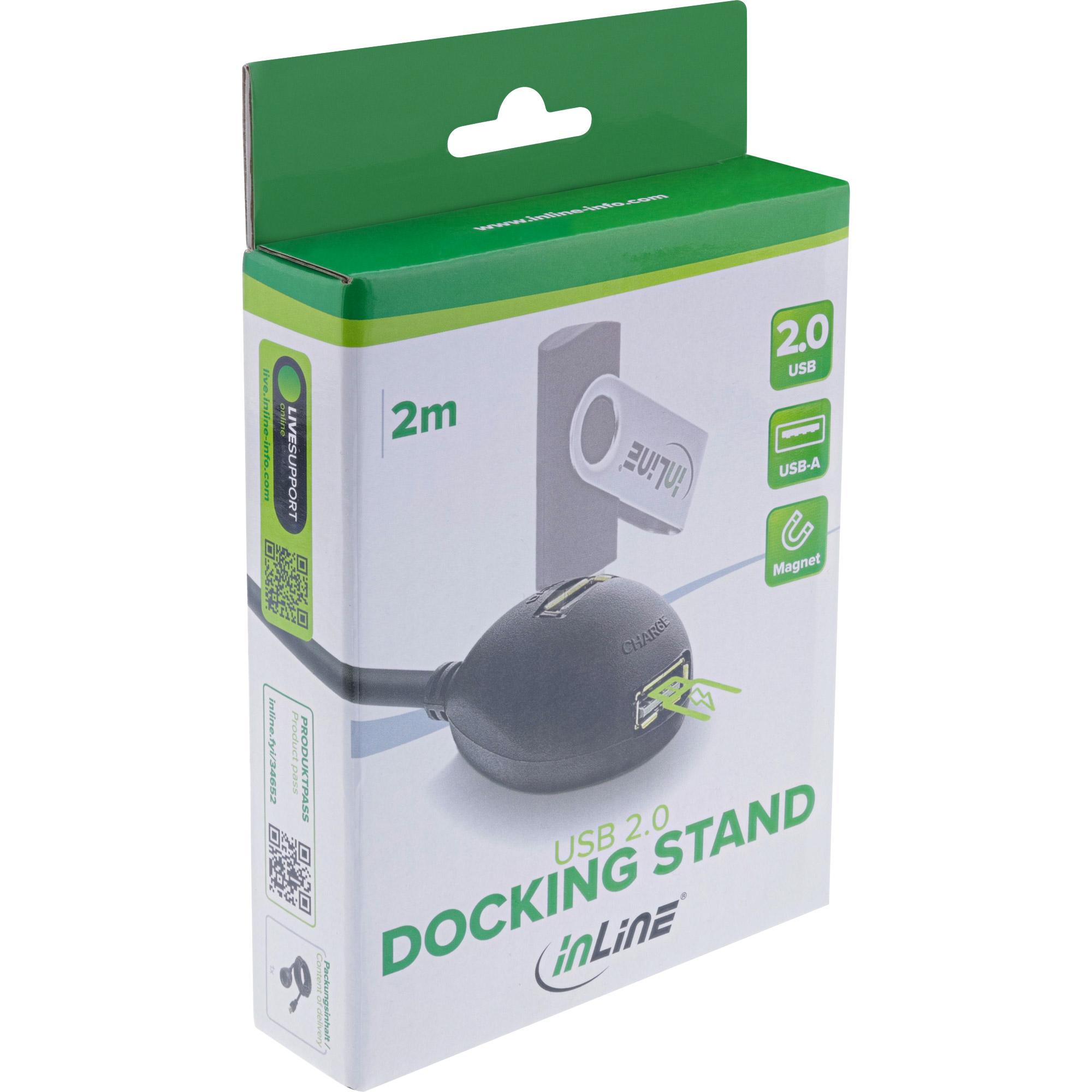 Eliminazione inline USB 2.0 ST/BU Tipo A Black con supporto 2M (34652))