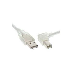 Cavo USB 2.0 - da A a B ad angolo retto - trasparente - 2 m