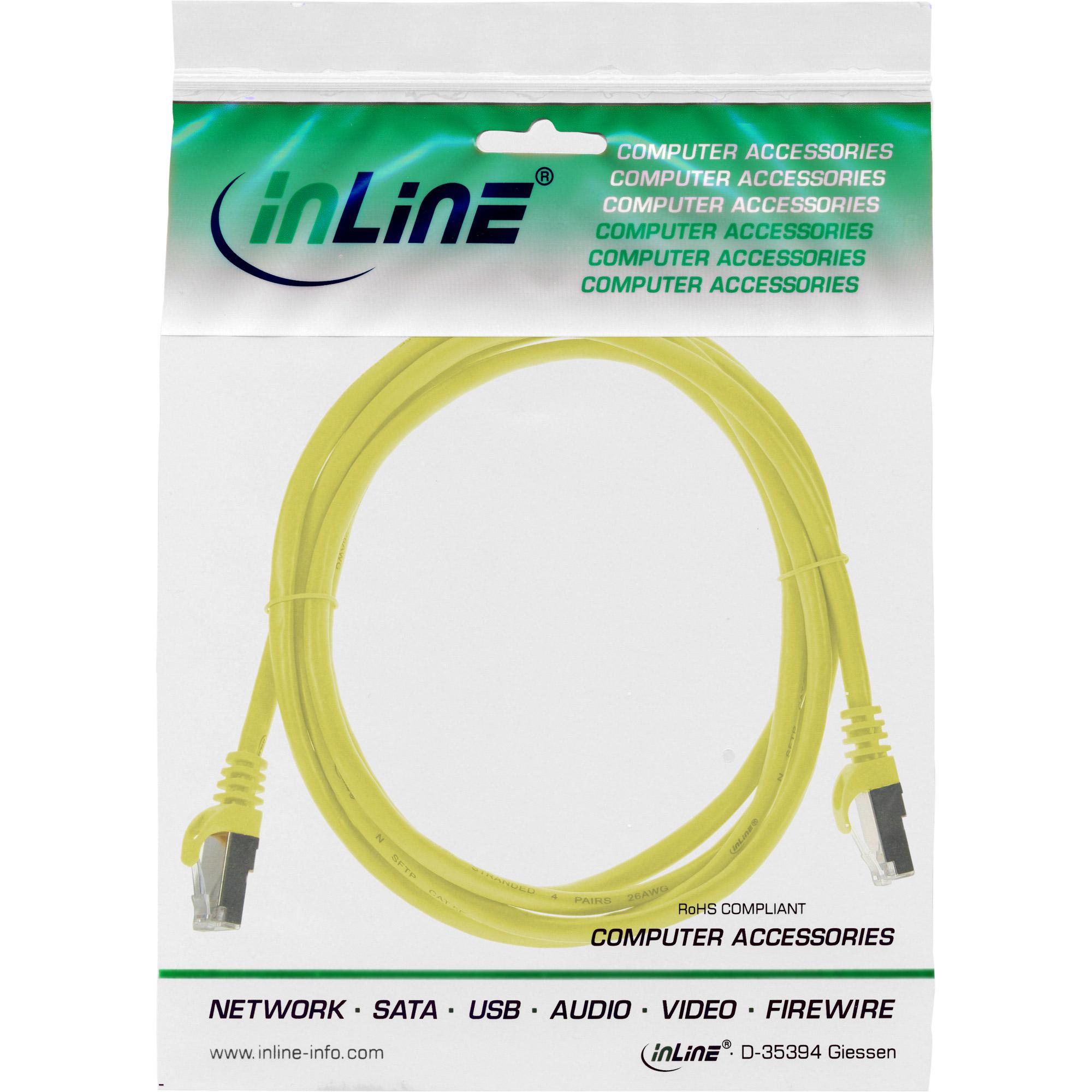 Cavo patch - F-UTP - Cat.5e - giallo - 1m