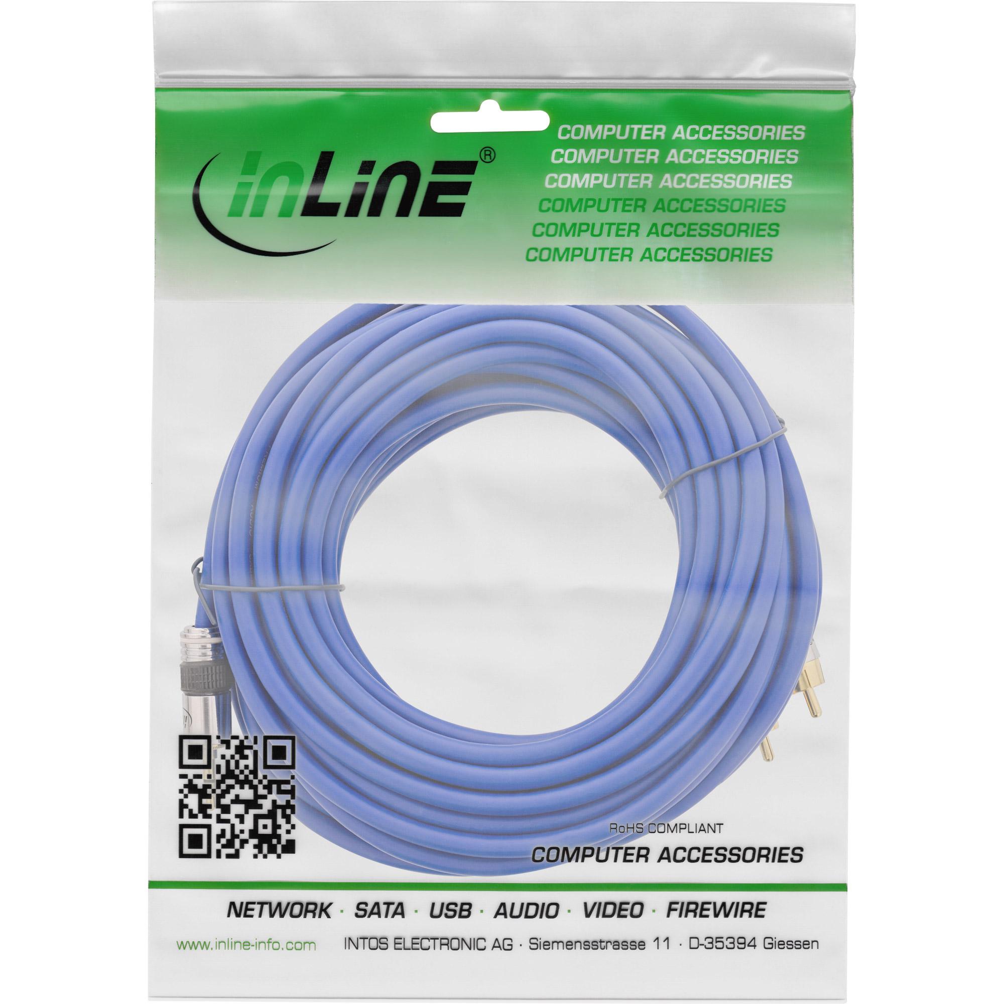 Cavo jack RCA - PREMIUM - 2x connettori RCA su jack da 3,5 mm - 20 m