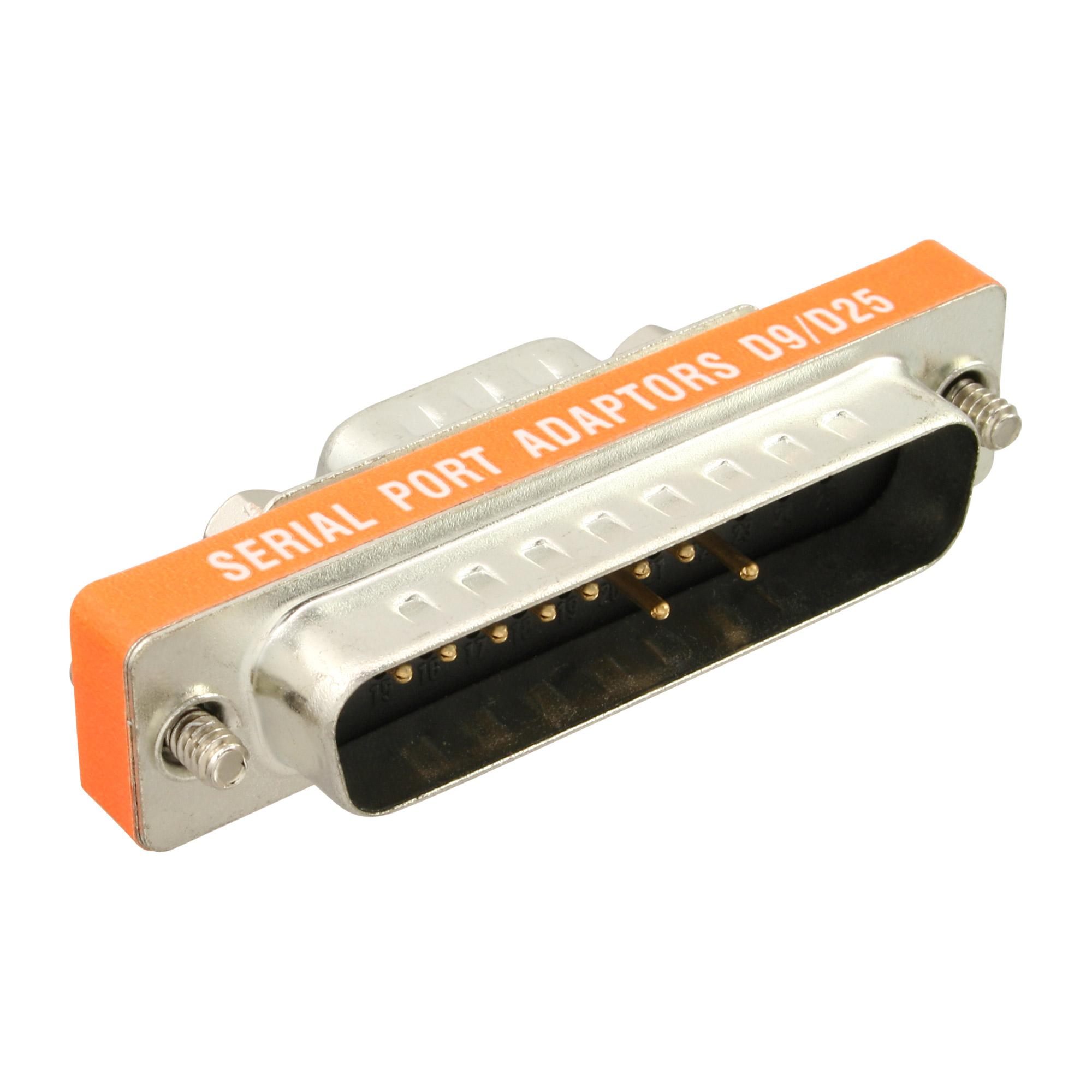 Adattatore AT: spina Sub D a 9 pin su spina Sub D a 25 pin - corto