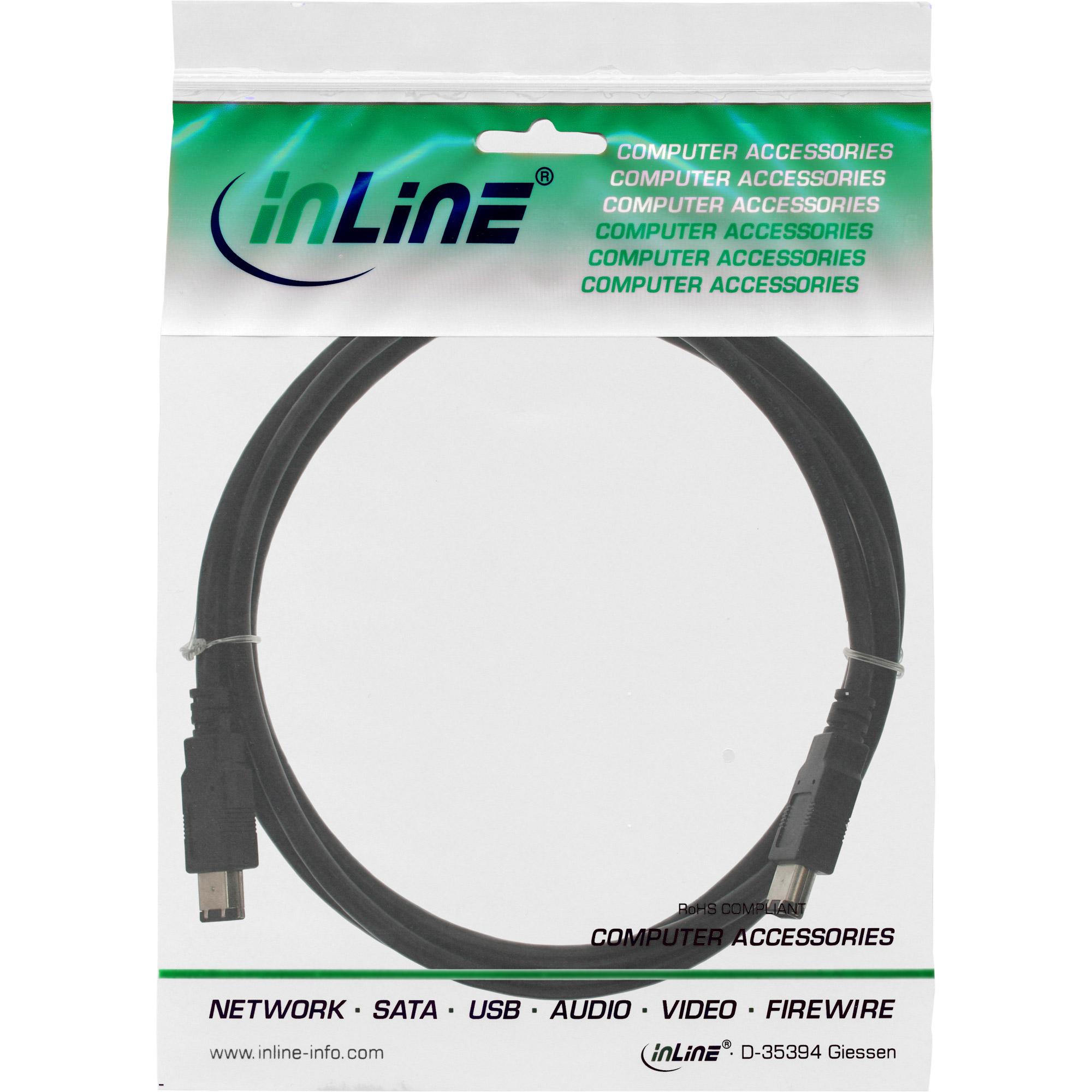 Inline - IEEE 1394 Cavo - Firewire 6 -pin (M) a Firewire 6 -pin (M) - 1 m