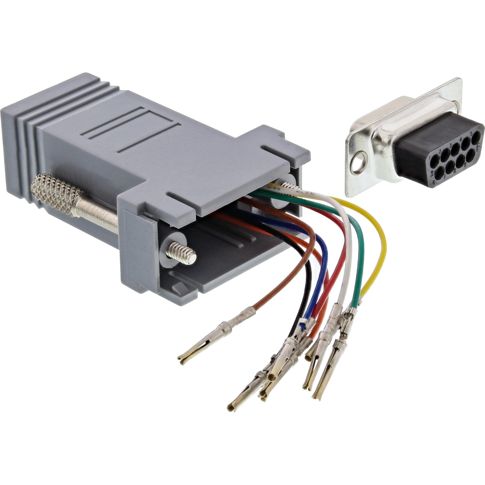 Adattatore: presa Sub D a 9 pin su presa RJ45
