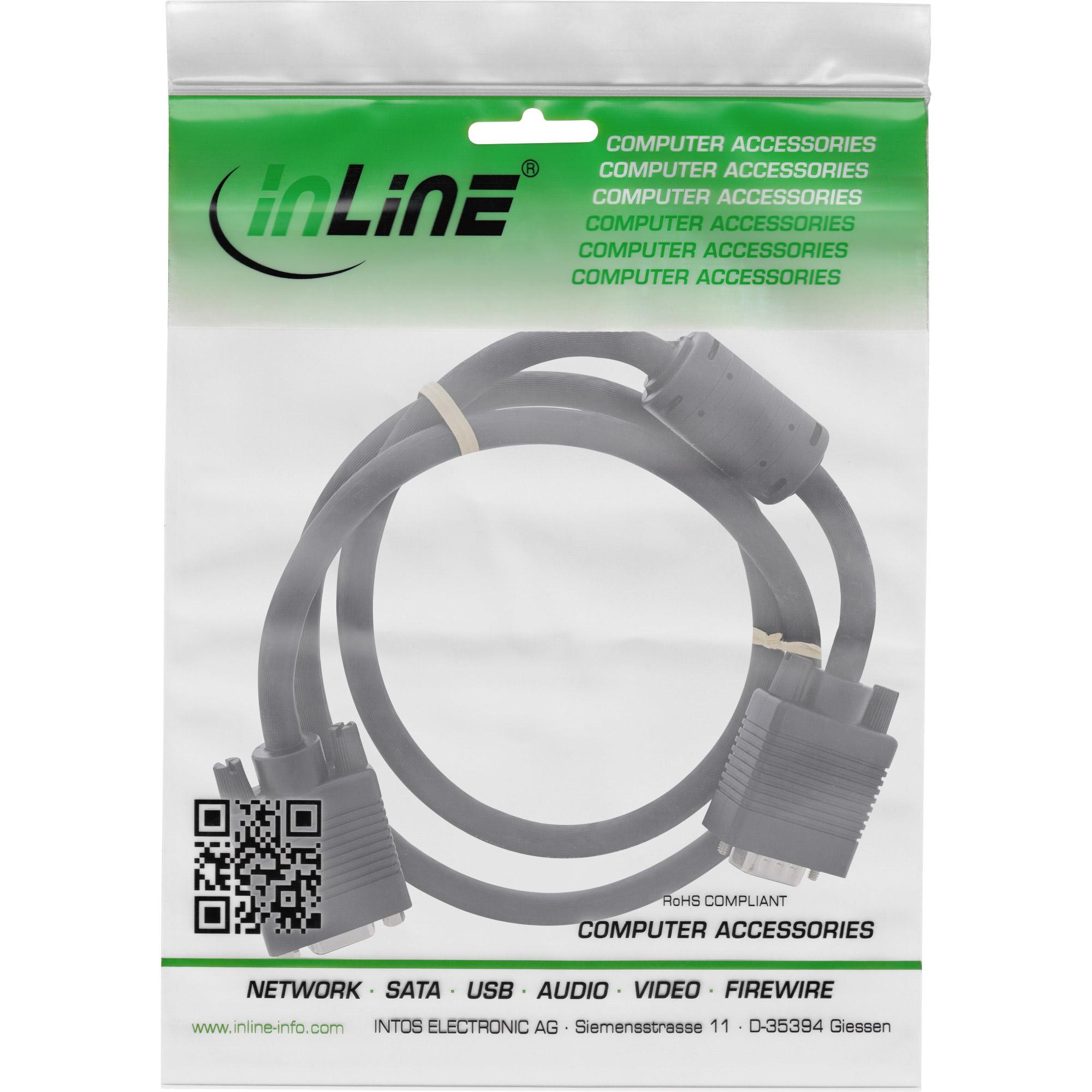 Prolunga S-VGA - spina HD 15 pin - presa - nera - 5m