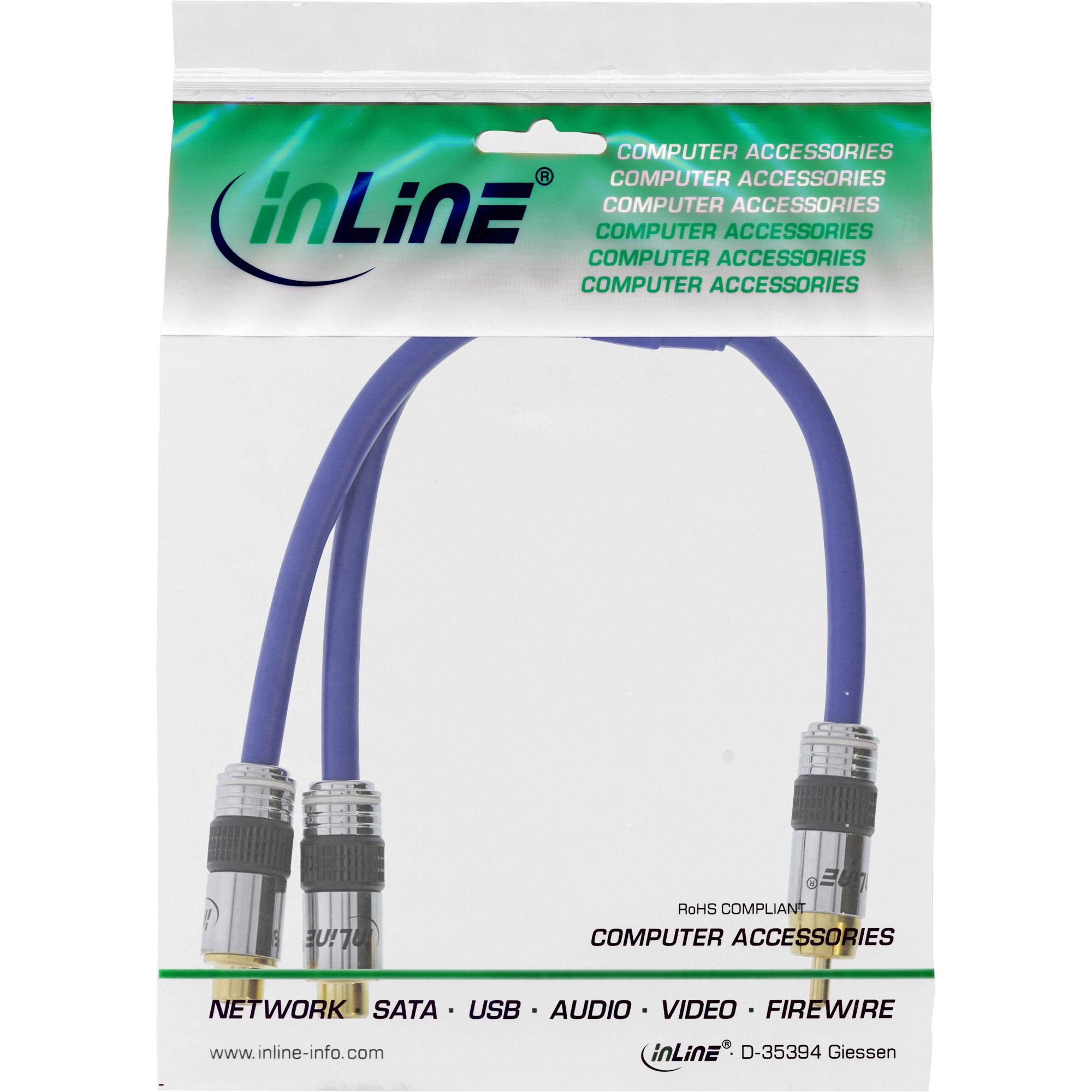 Cavo Cinch-Y - PREMIUM - 1x spina Cinch a 2x prese Cinch - 0,25 m