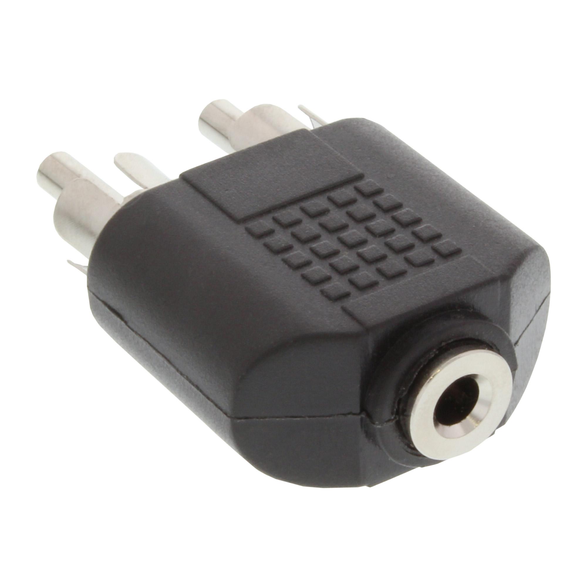 INLINE - Adattatore audio - Spina mini jack stereo femmina a RCA maschio