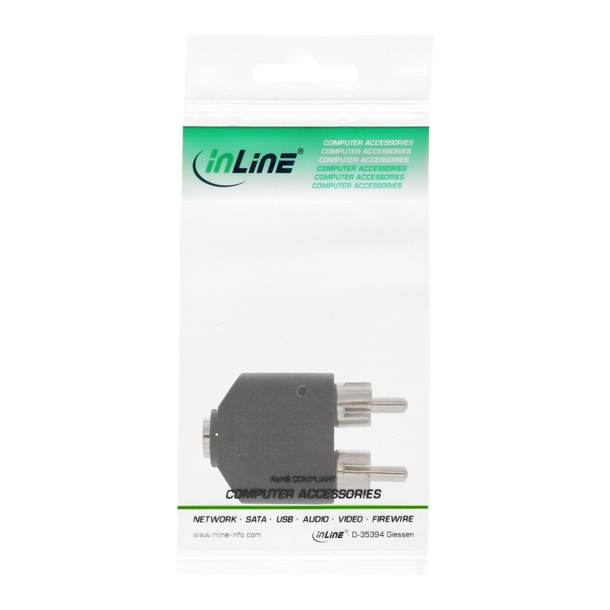 INLINE - Adattatore audio - Spina mini jack stereo femmina a RCA maschio