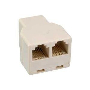 Distributore modulare in linea, presa 1x RJ12 alla presa 2x RJ12