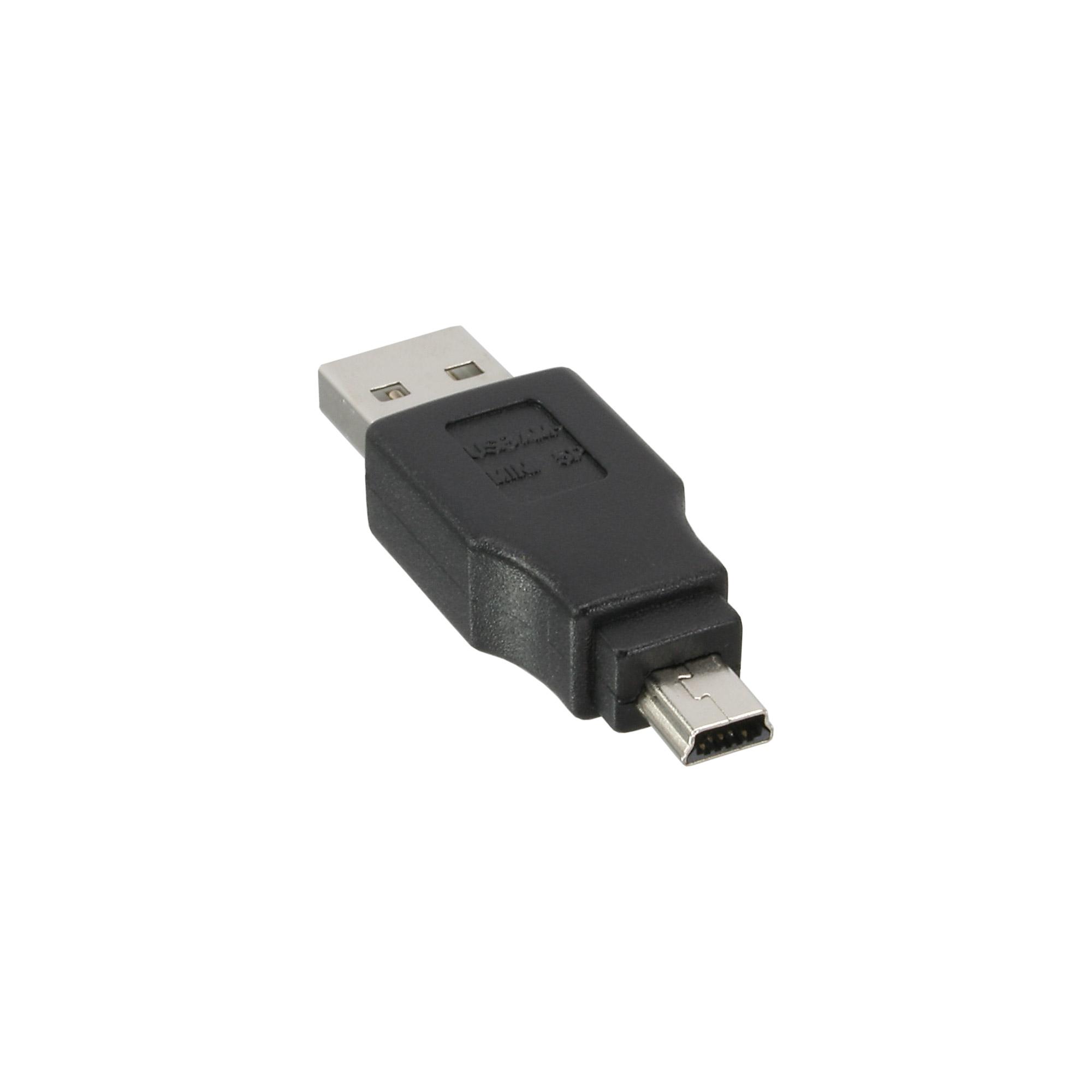 Adattatore USB 2.0: collega il connettore A al connettore mini a 5 pin