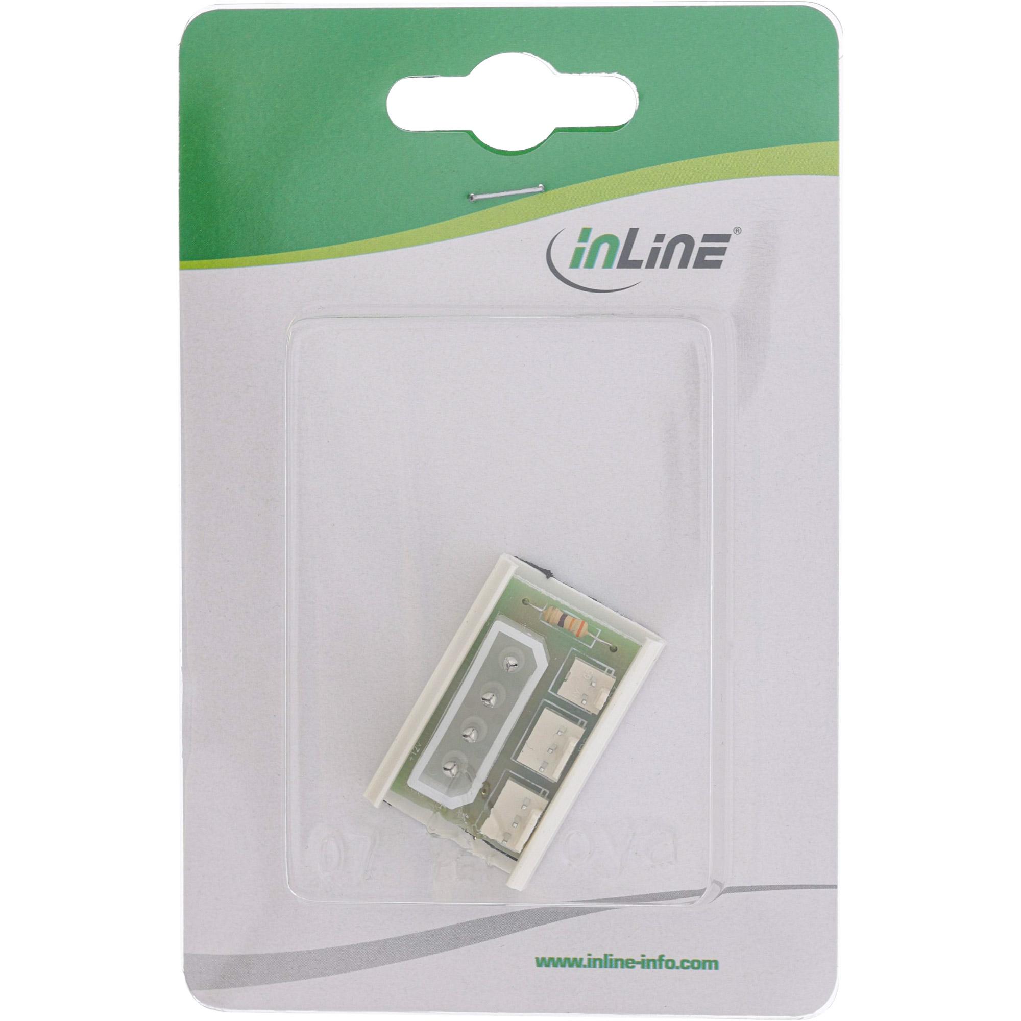 Alimentatore INLINE per ventole da Molex a 4 pin a 2x splitter a 3 pin