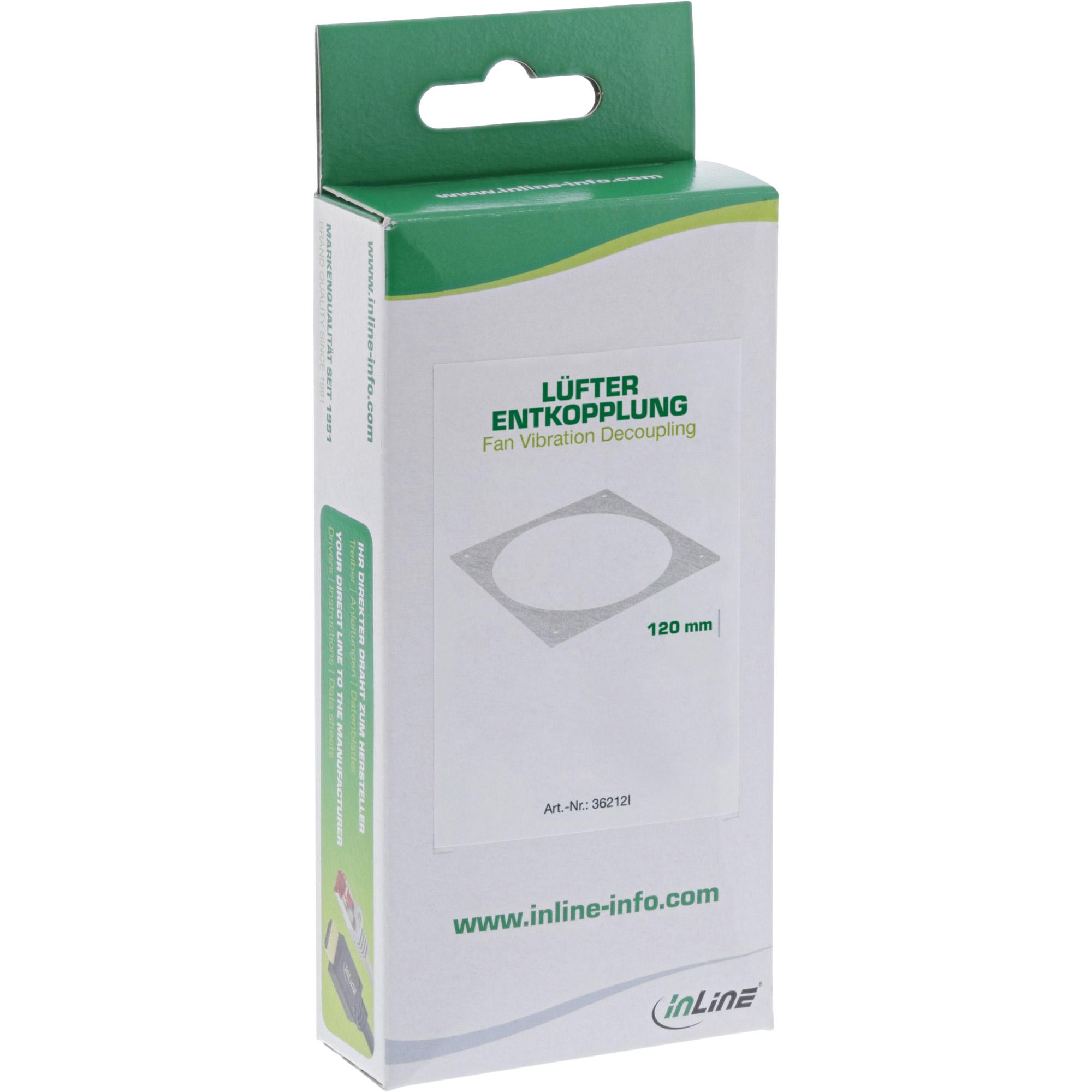 InLine Cornice disaccoppiamento antivibrazione Ventole 120mm