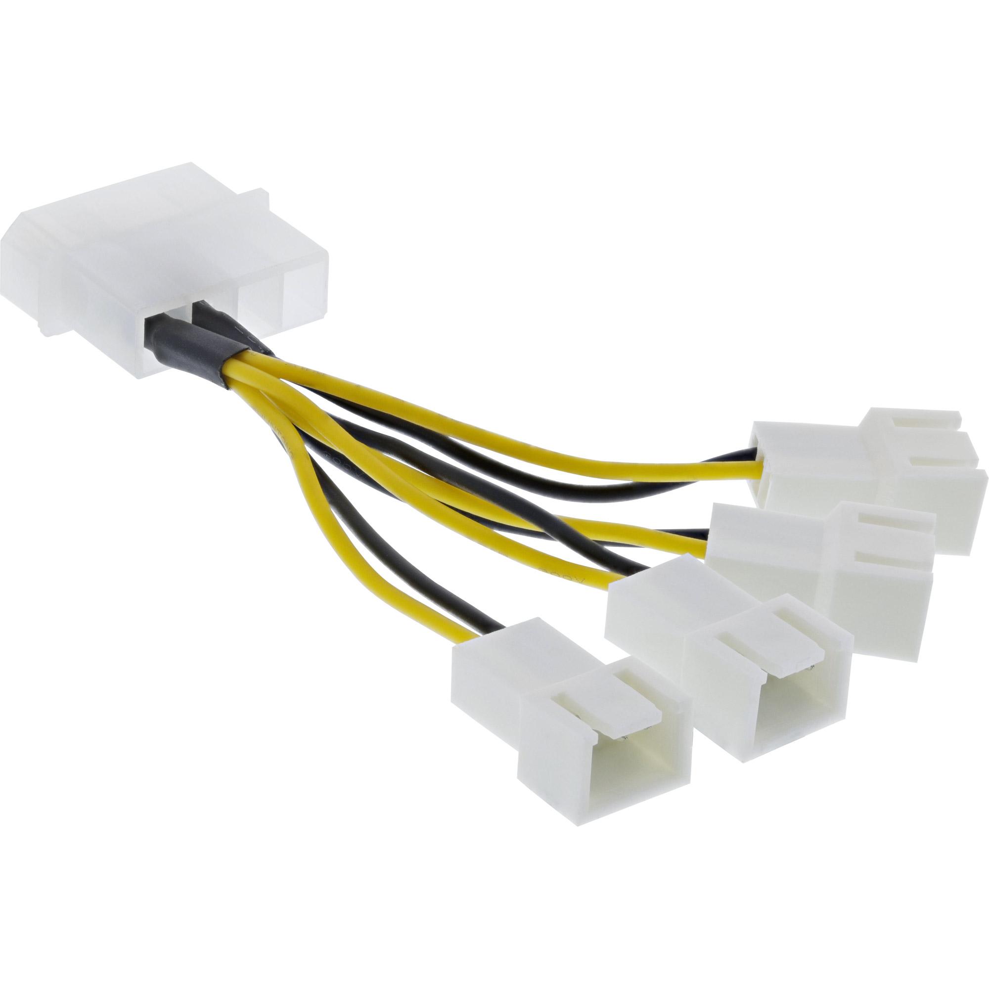 Cavo adattatore ventola: 4 ventole da 3 pin a 13,34 cm 5,25 pollici