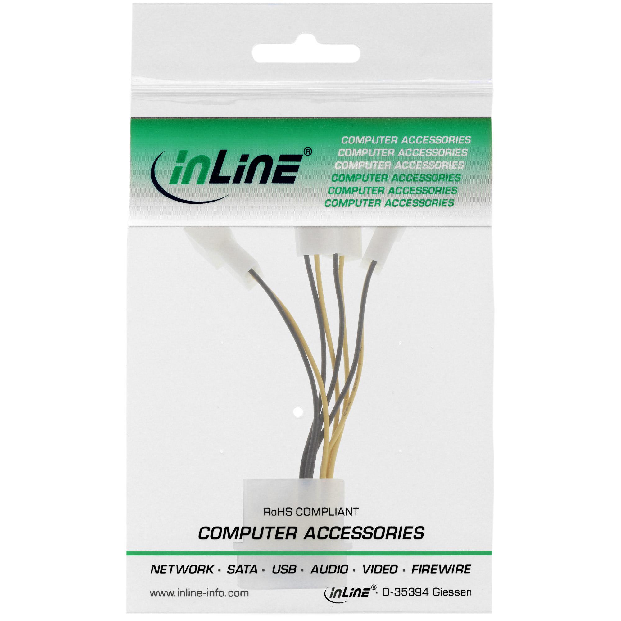 Cavo adattatore ventola: 4 ventole da 3 pin a 13,34 cm 5,25 pollici
