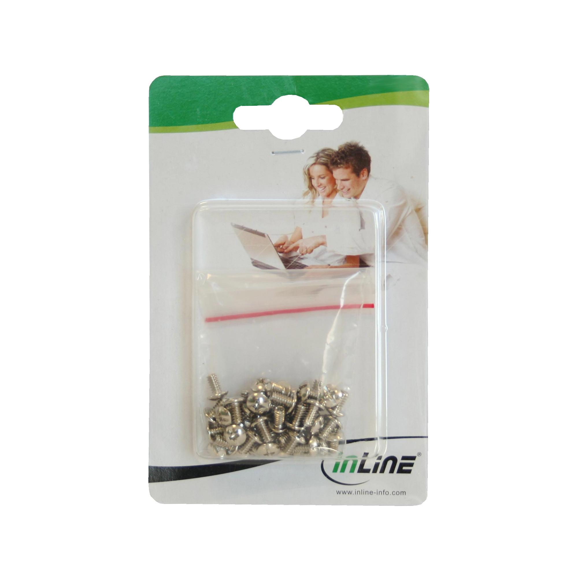 Set di viti InLine per dischi rigidi lunghezza 6 mm argento 50 pezzi (77783)