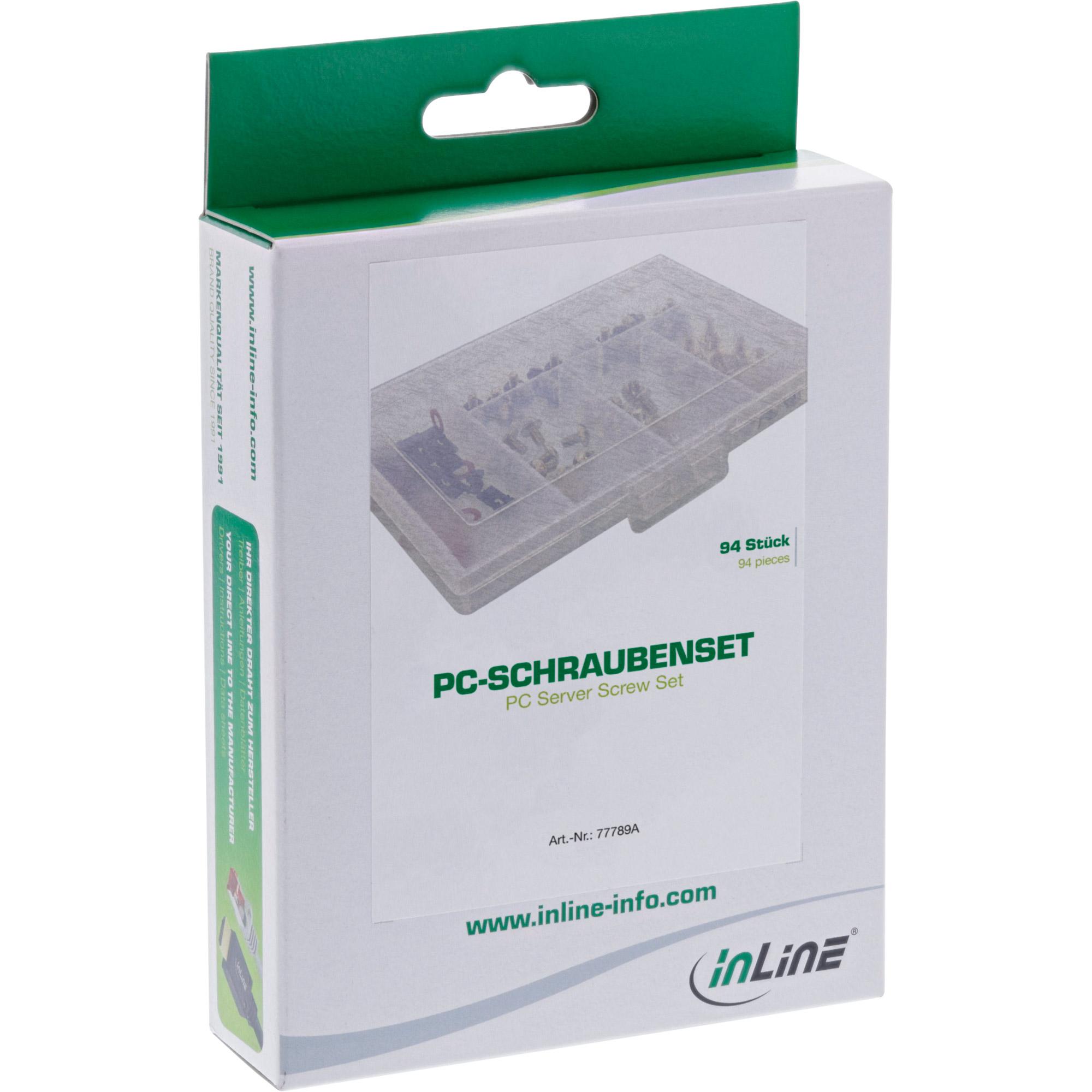 Set di viti per PC, InLine, 94 pezzi