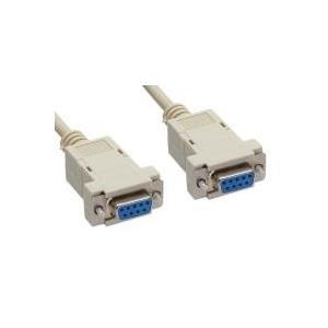 Cavo null modem - presa 9 pin - presa - clip - 2 m