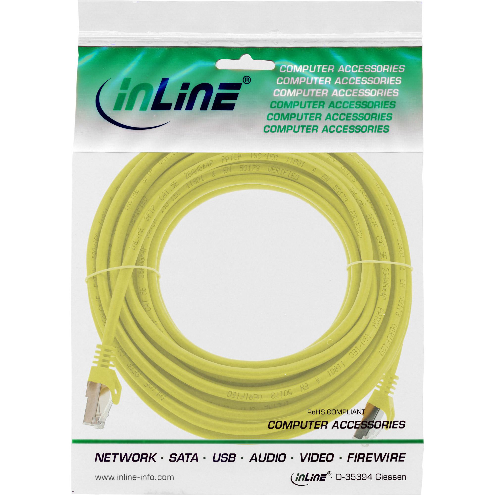 Cavo patch - SF-UTP - Cat.5e - giallo - 50m