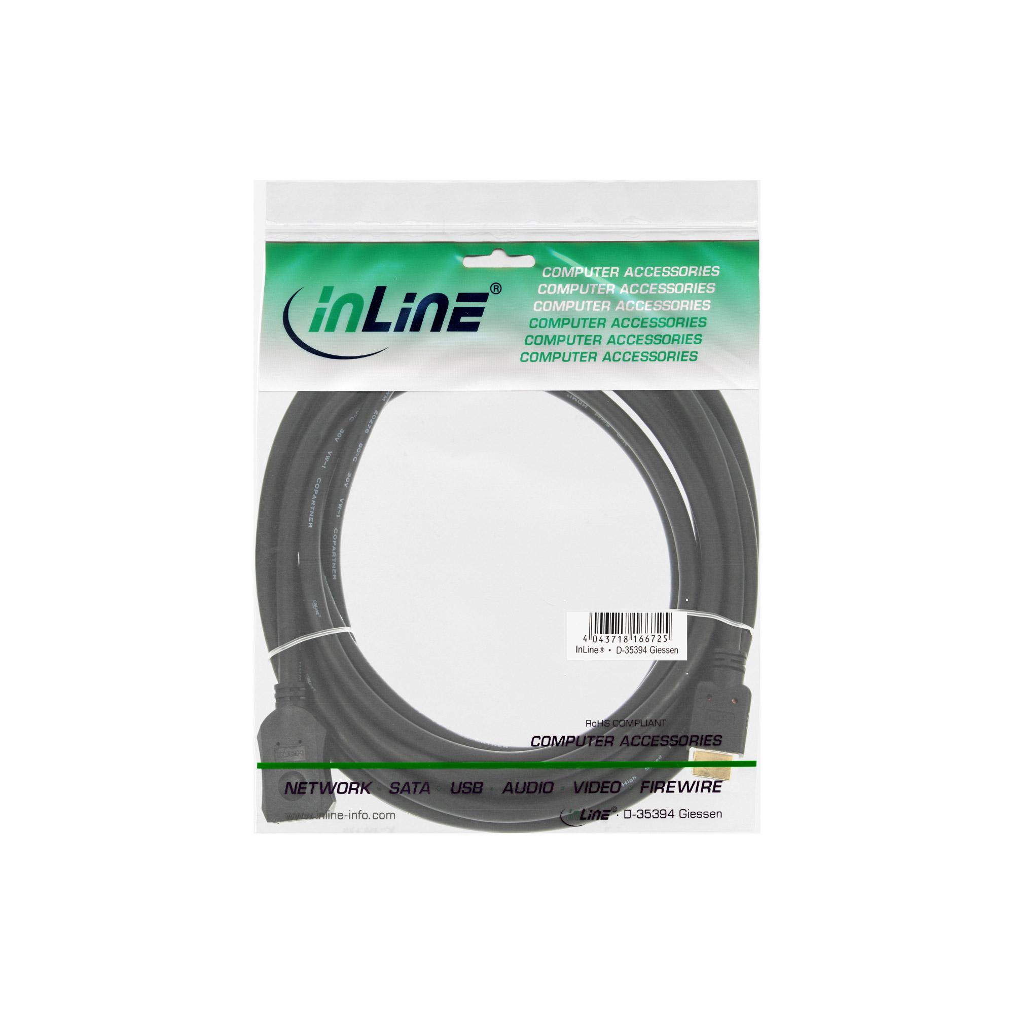 HDMI Verlà¤ngerung,High Speed Cable,Stecker/Buchse,schwarz,vergold. Kontakte 7,5m