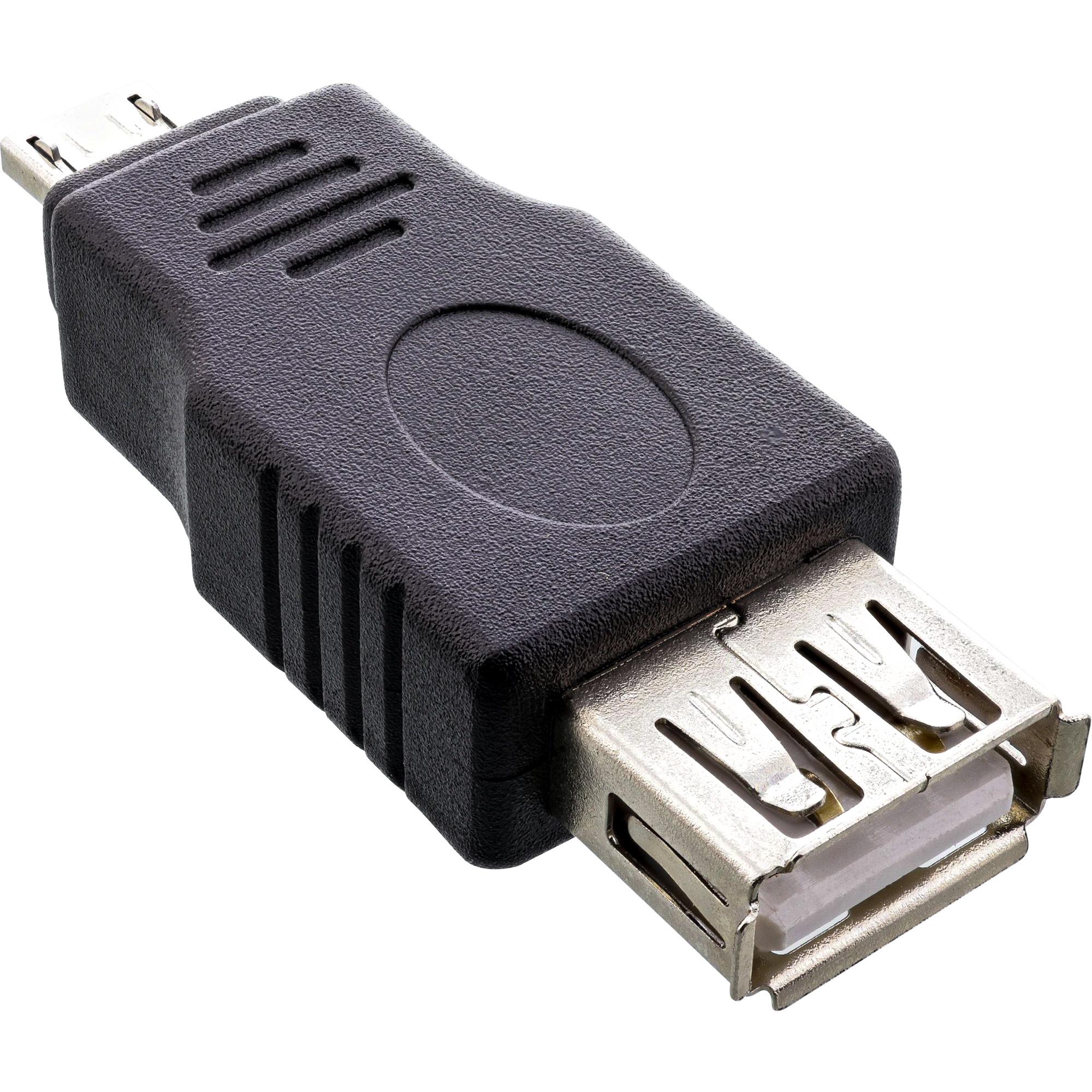 Adattatore Micro-USB InLine da Micro-A maschio a USB-A femmina (31600)
