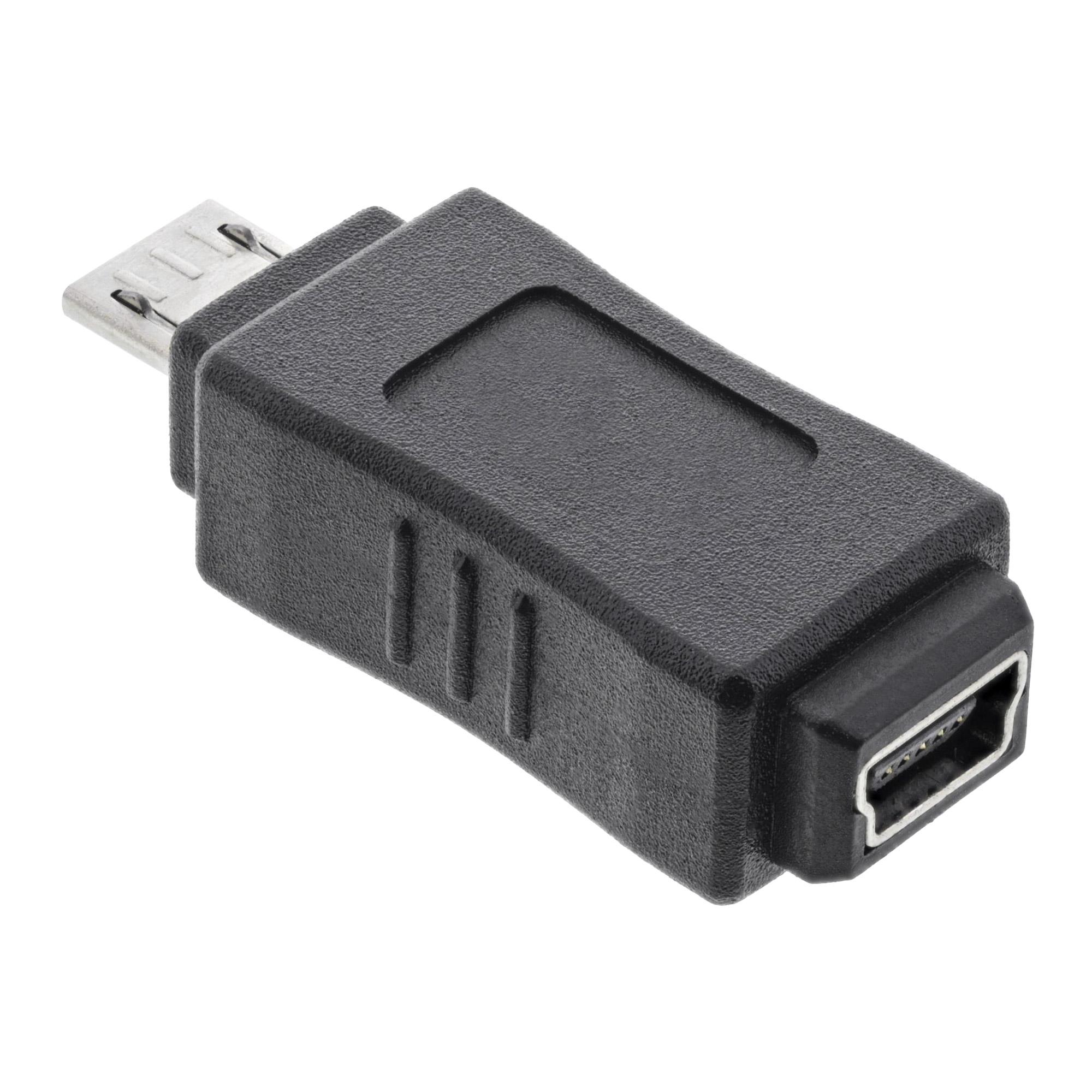 Connettore micro-B adattatore in linea Micro-USB alla presa mini-USB (31602)