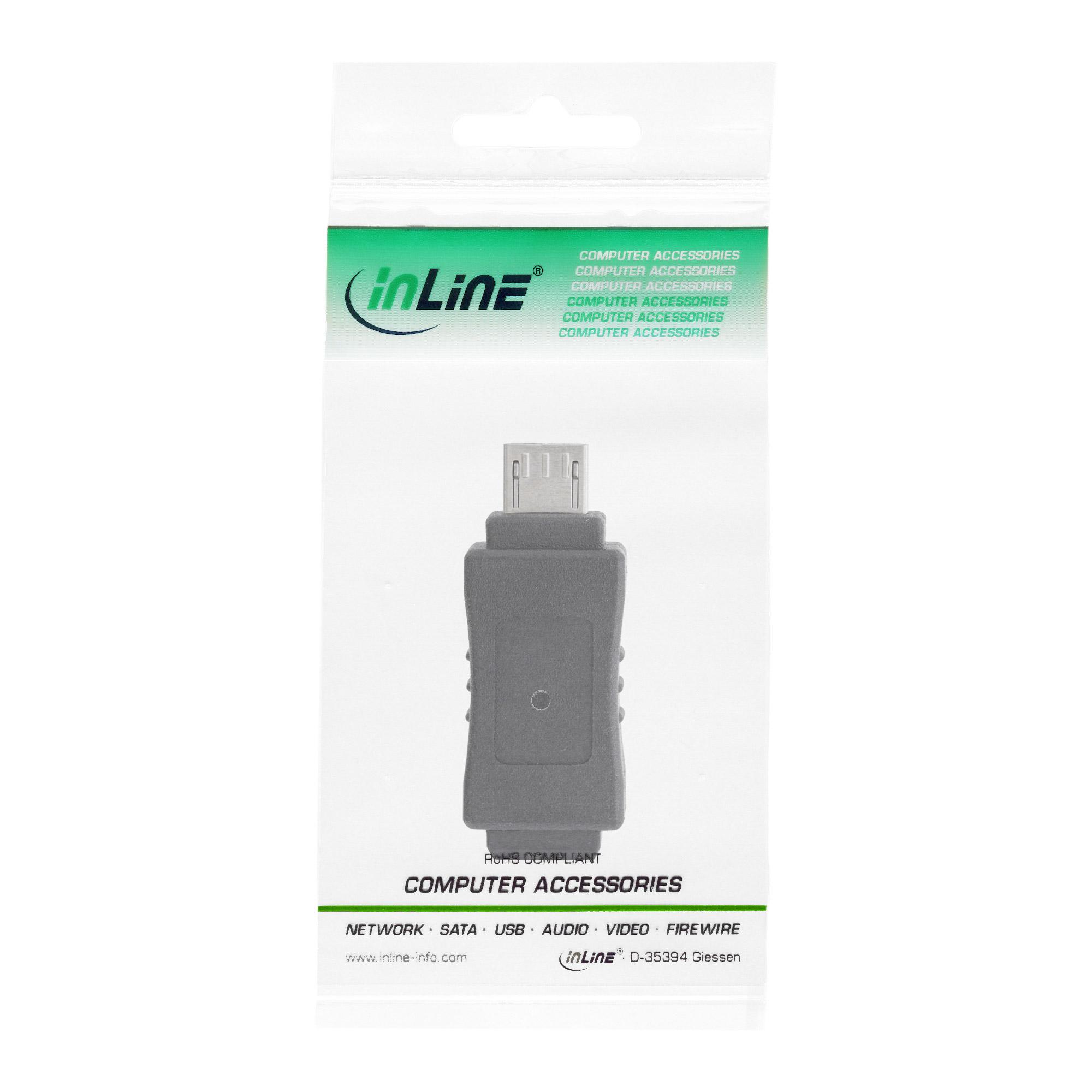 Connettore micro-B adattatore in linea Micro-USB alla presa mini-USB (31602)
