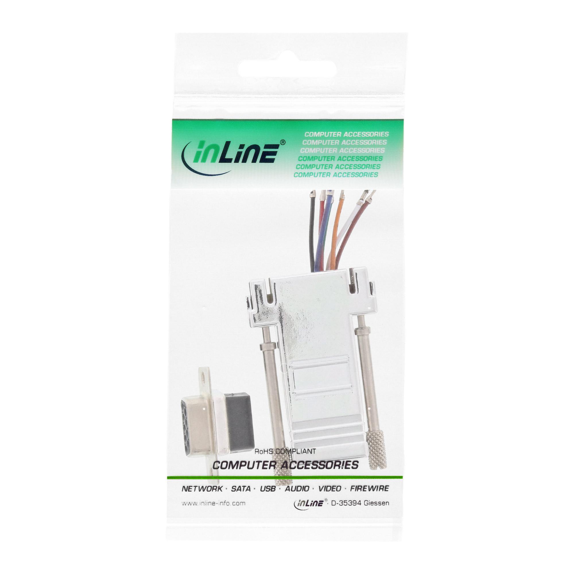 Adattatore: presa Sub D a 9 pin su presa RJ45 - metallizzato