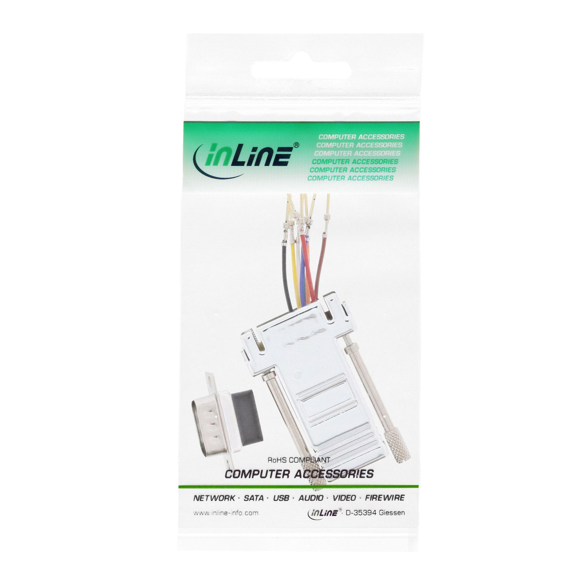 Adattatore: spina Sub D a 9 pin su presa RJ45 - metallizzato