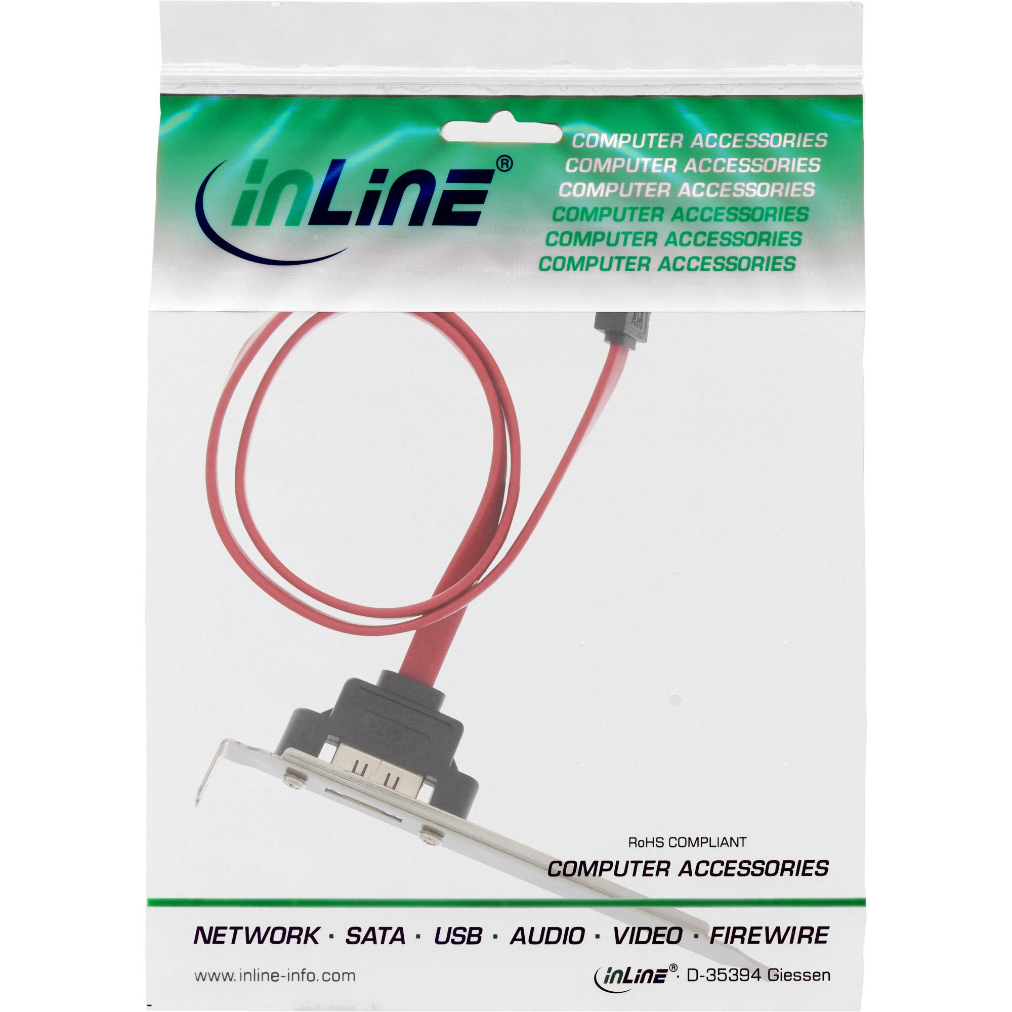 Staffa slot InLine - 1x presa eSATA su 1x spina SATA 05 m (27902)