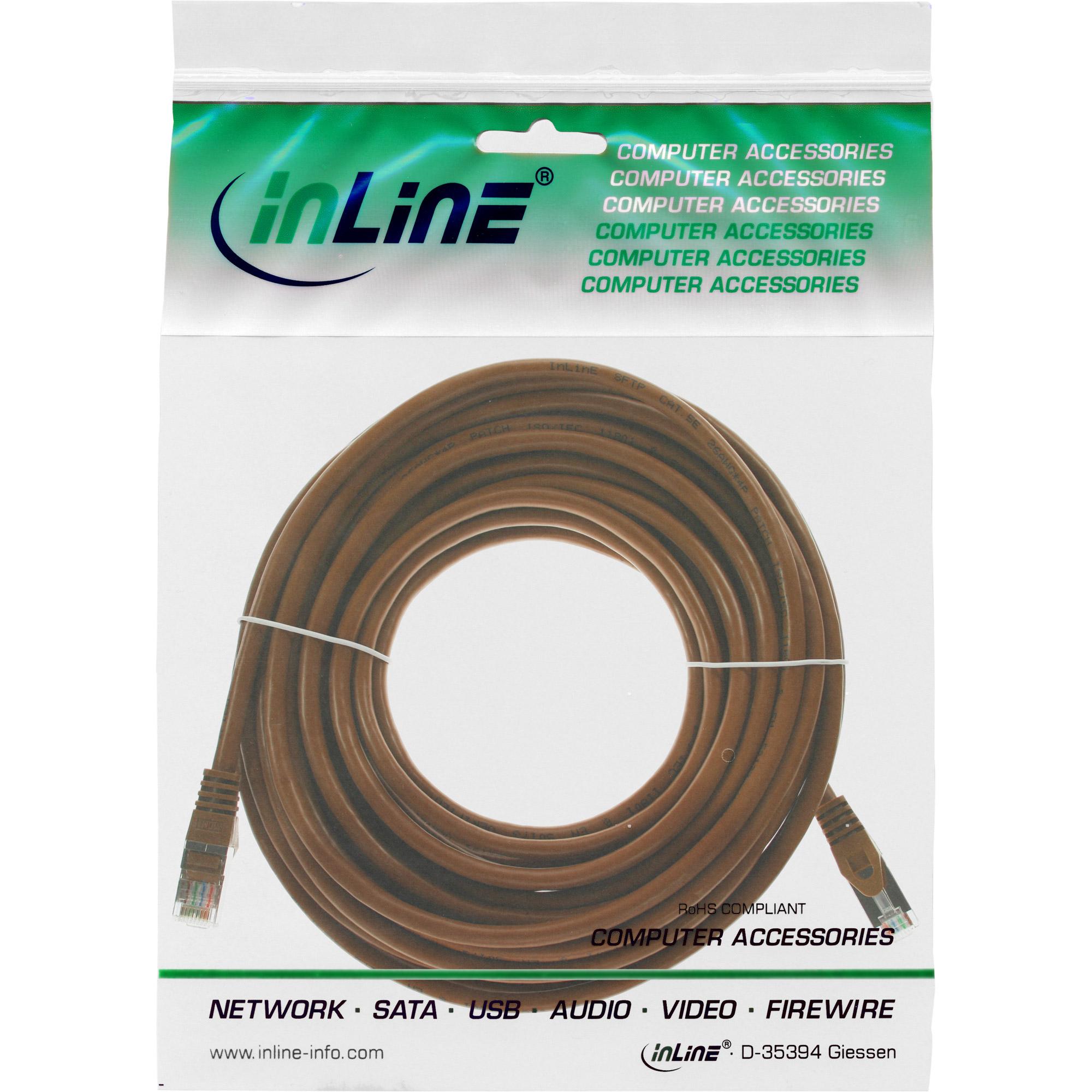 Cavo patch - SF-UTP - Cat.5e - marrone - 5m