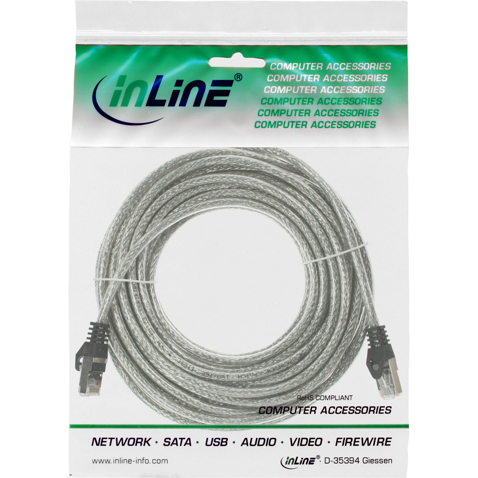 Cavo patch - SF-UTP - Cat.5e - trasparente - 30m
