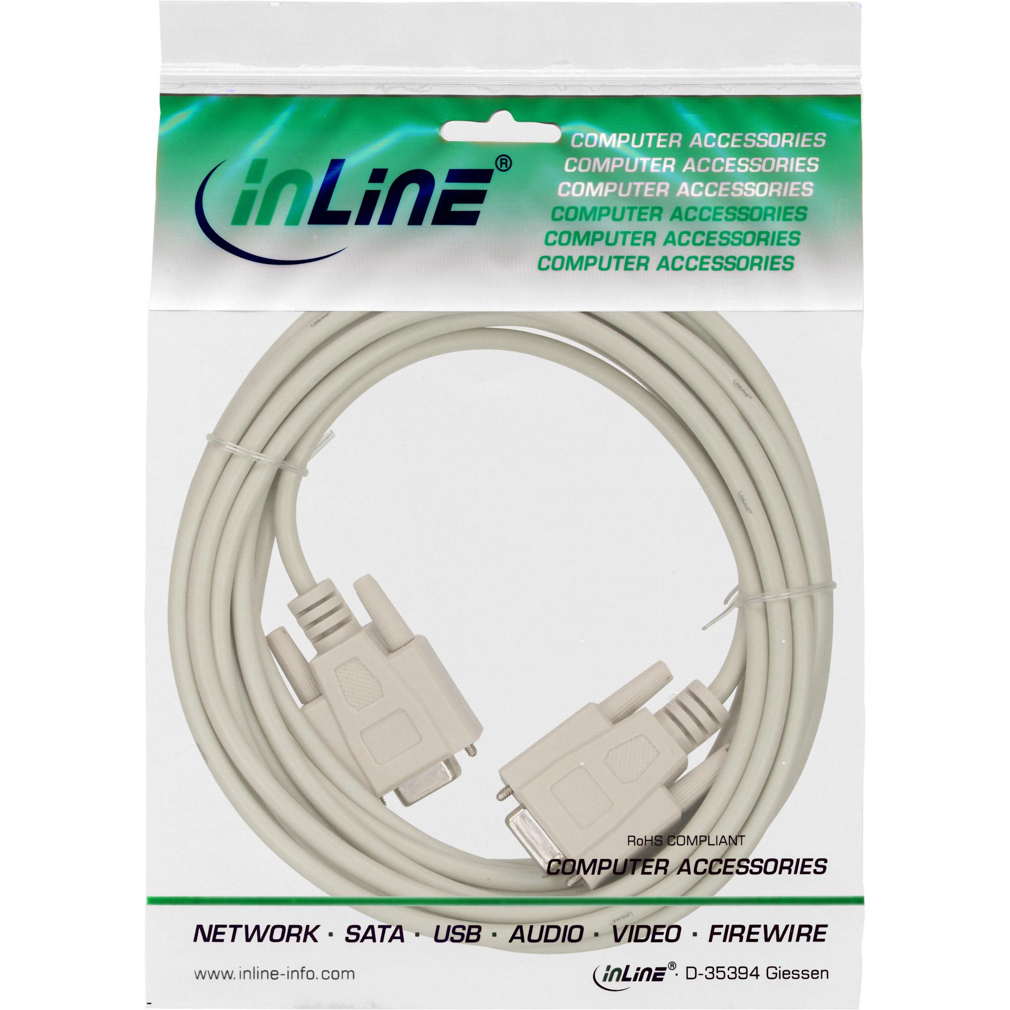 InLine Cavo Nullmodem Sub-D 9/9pin femmina pressofuso Pin 1-78 - 78-1 10m