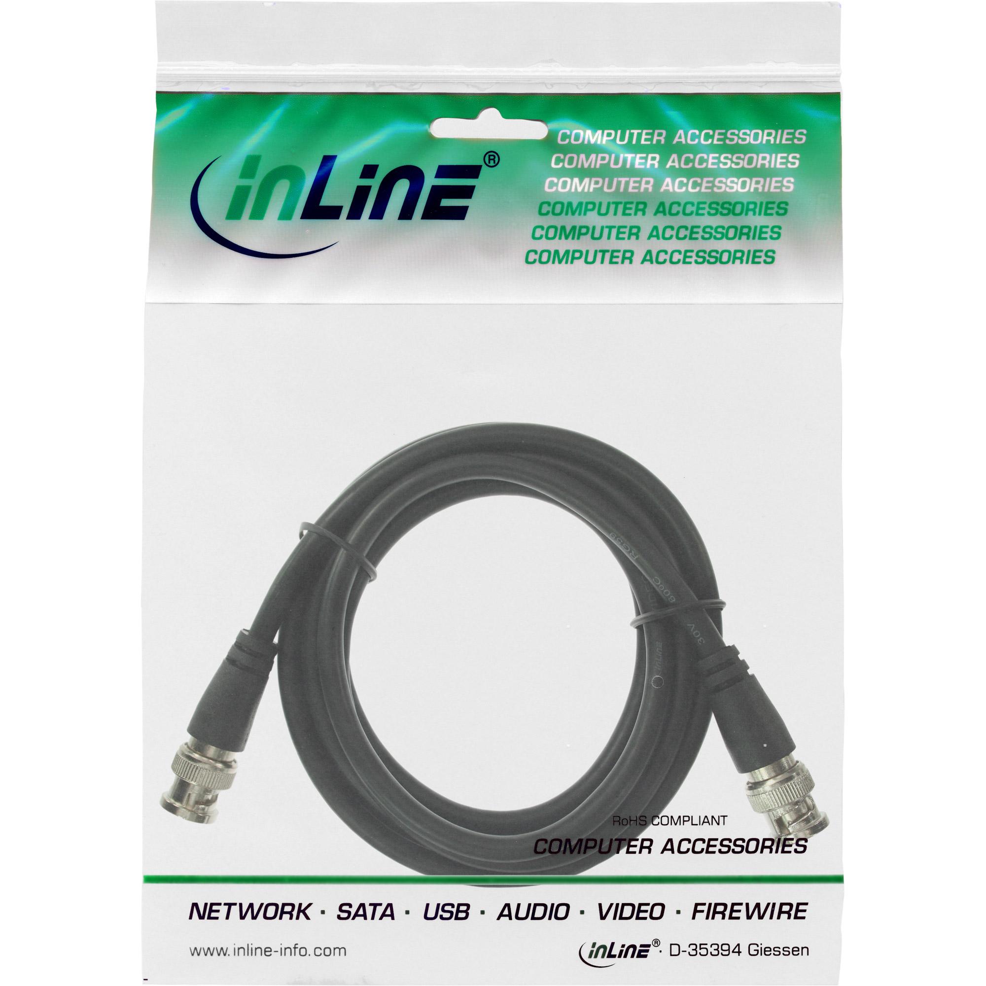InLine Cavo Video RG59 / 75Ohm coassiale BNC maschio/maschio 5m