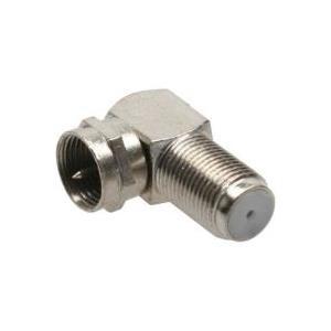 INLINE - Adattatore angolare F per antenna - angolato 90 - spina F - presa F - metallo nichelato