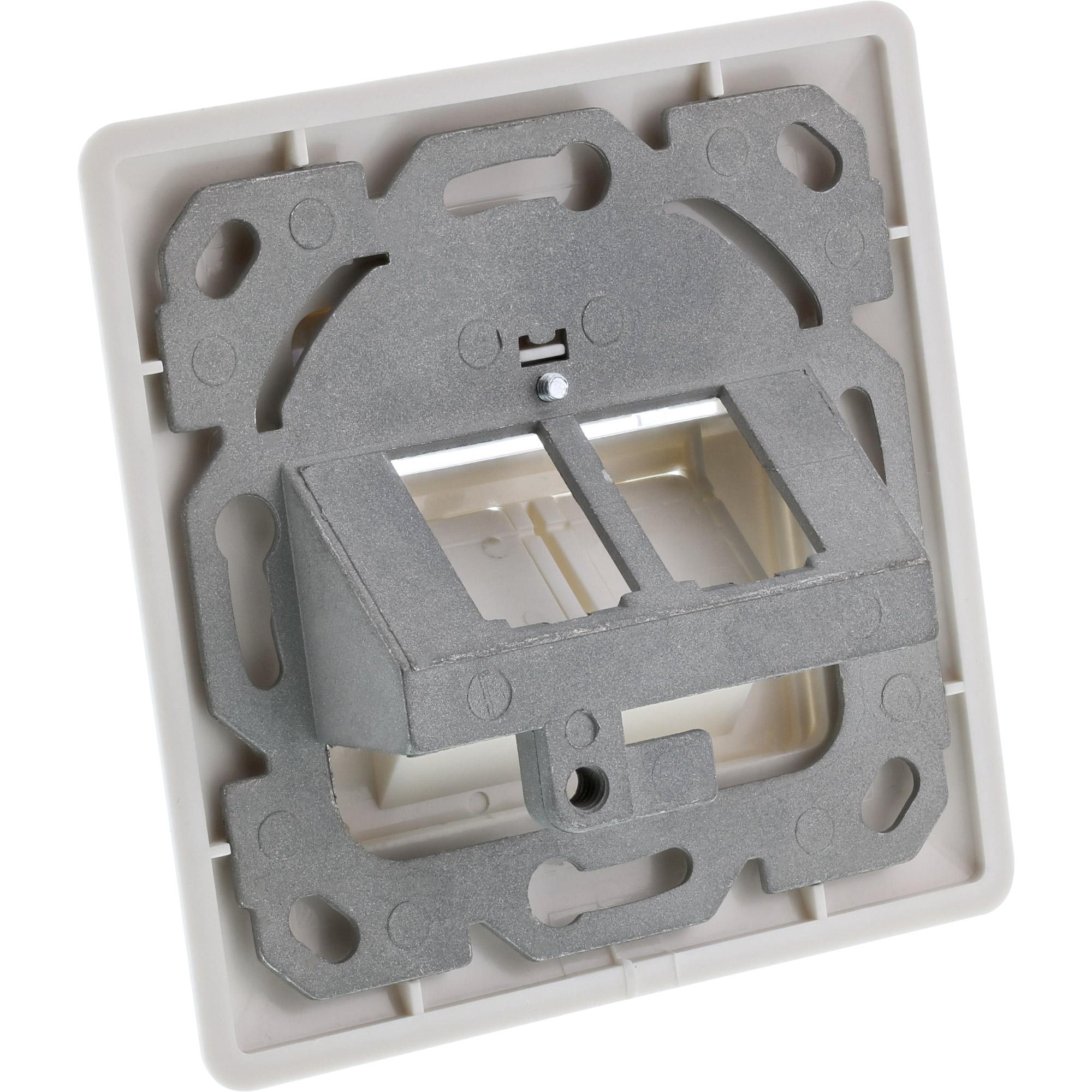 InLine - uscita - RJ-45 X 2 - bianco RAL 9010 (76201R)