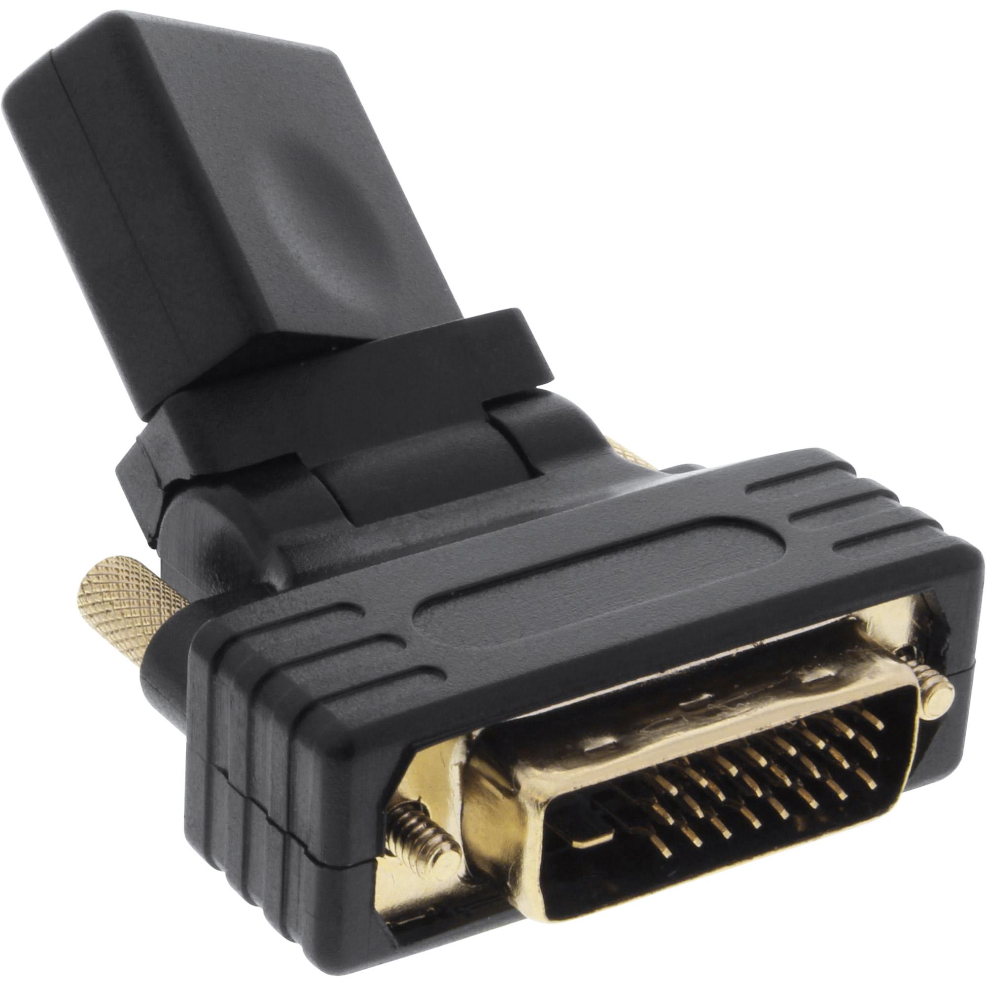 Adattatore HDMI-DVI - presa HDMI su spina DVI - angolo flessibile - 4K2K
